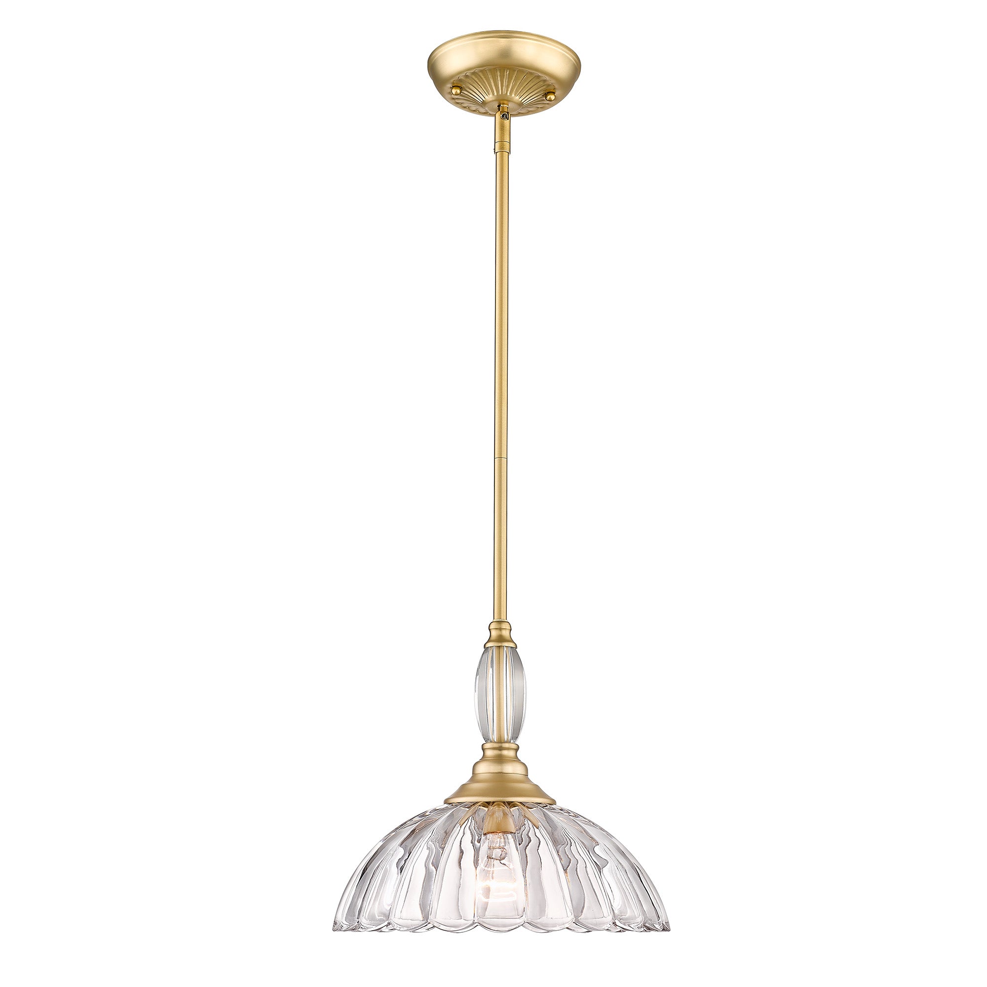 Golden Lighting Audra 1-light Pendant in Brushed Champagne Brass - - Golden Lighting