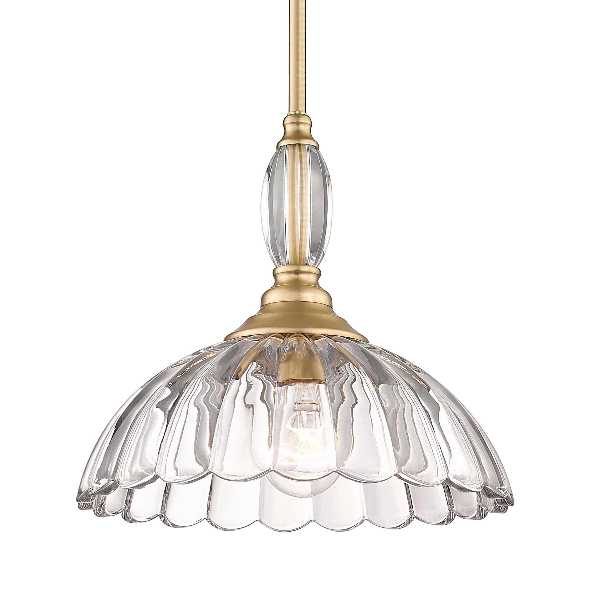 Golden Lighting Audra 1-light Pendant in Brushed Champagne Brass - Default Title - Golden Lighting