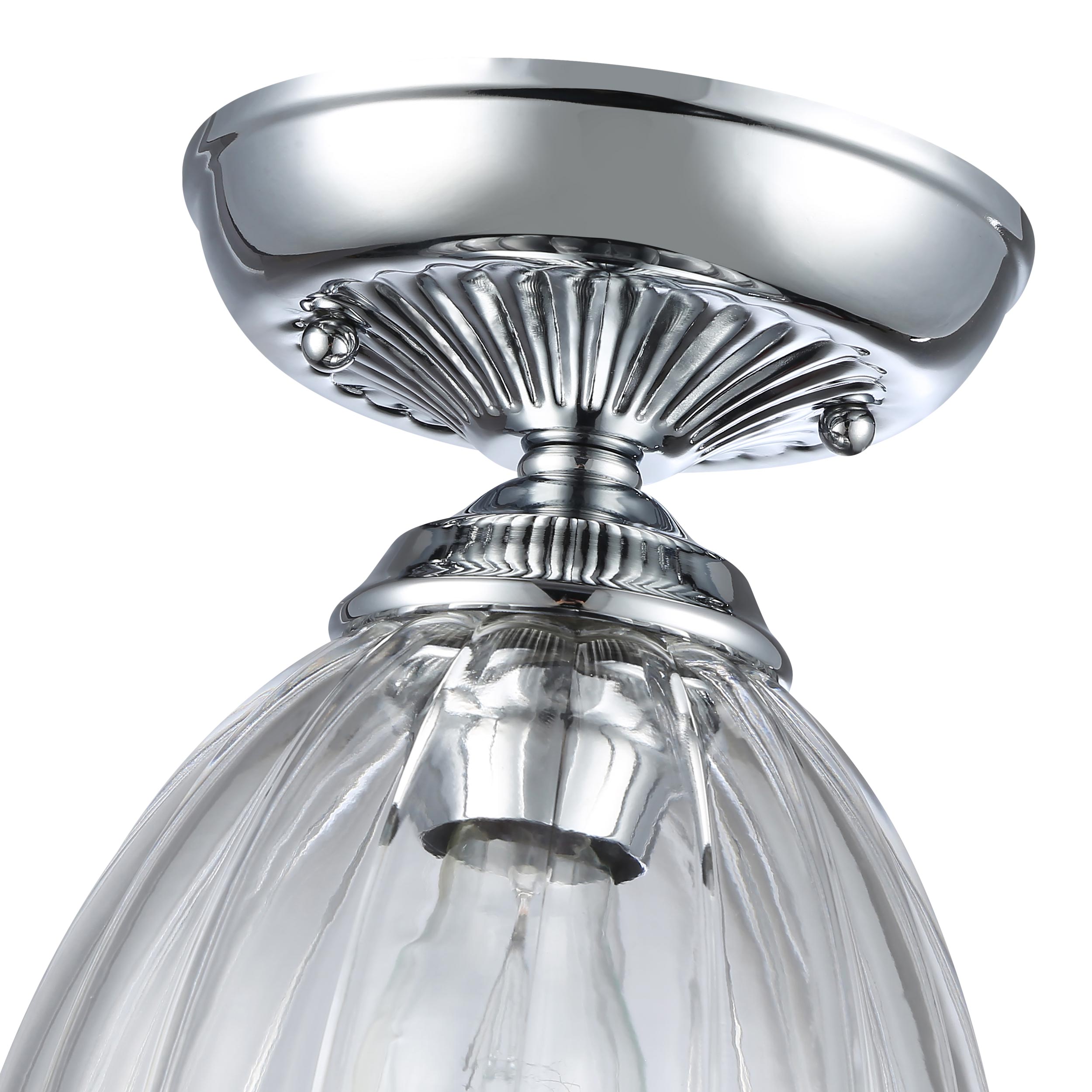 Golden Lighting Audra 1-light 7in Semi-Flush Mount in Chrome - - Golden Lighting