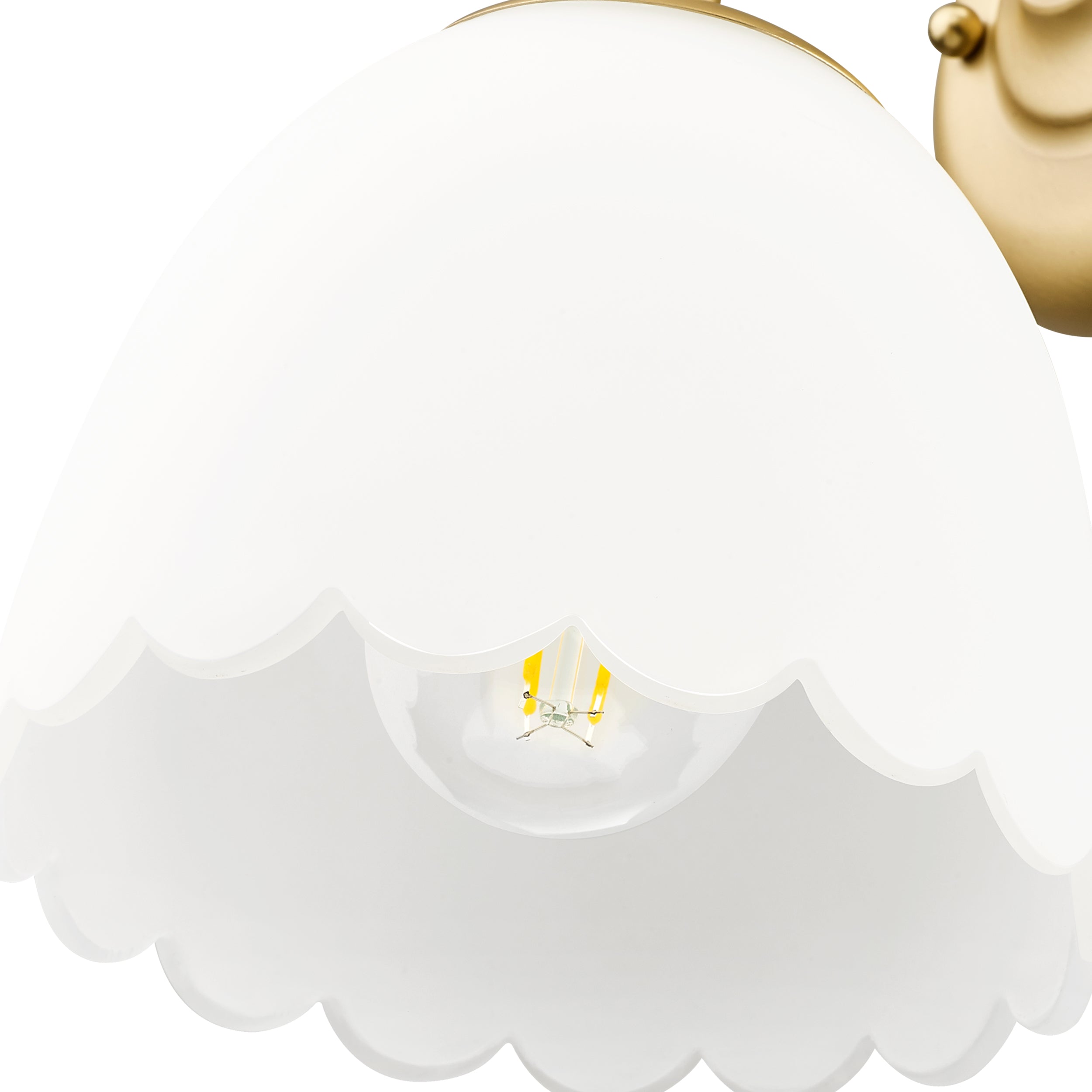 Dorinda 1-Light Wall Sconce in Brushed Champagne Bronze with Opal Glass - - Golden Lighting