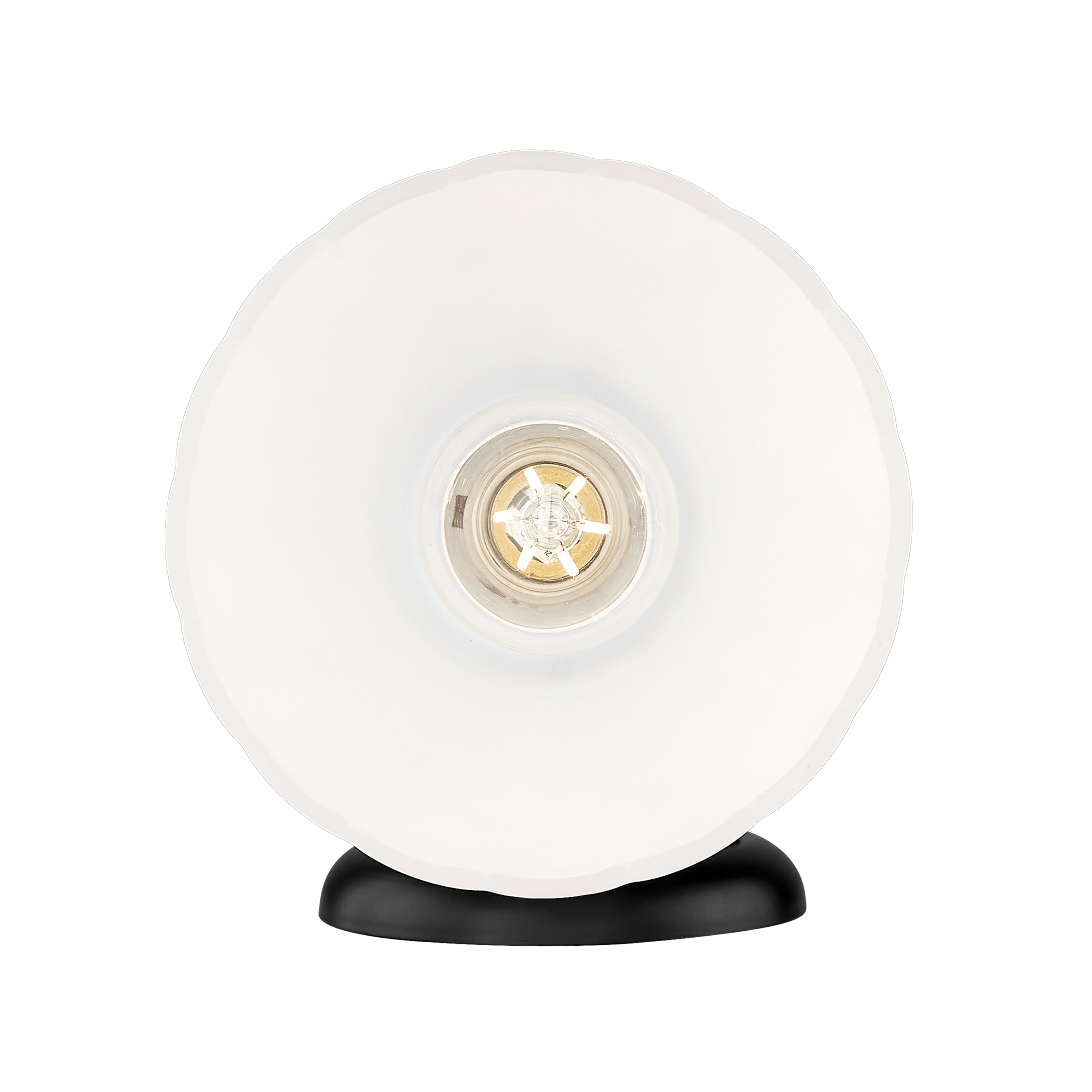 Dorinda 1-Light Wall Sconce in Matte Black with Opal Glass - - Golden Lighting