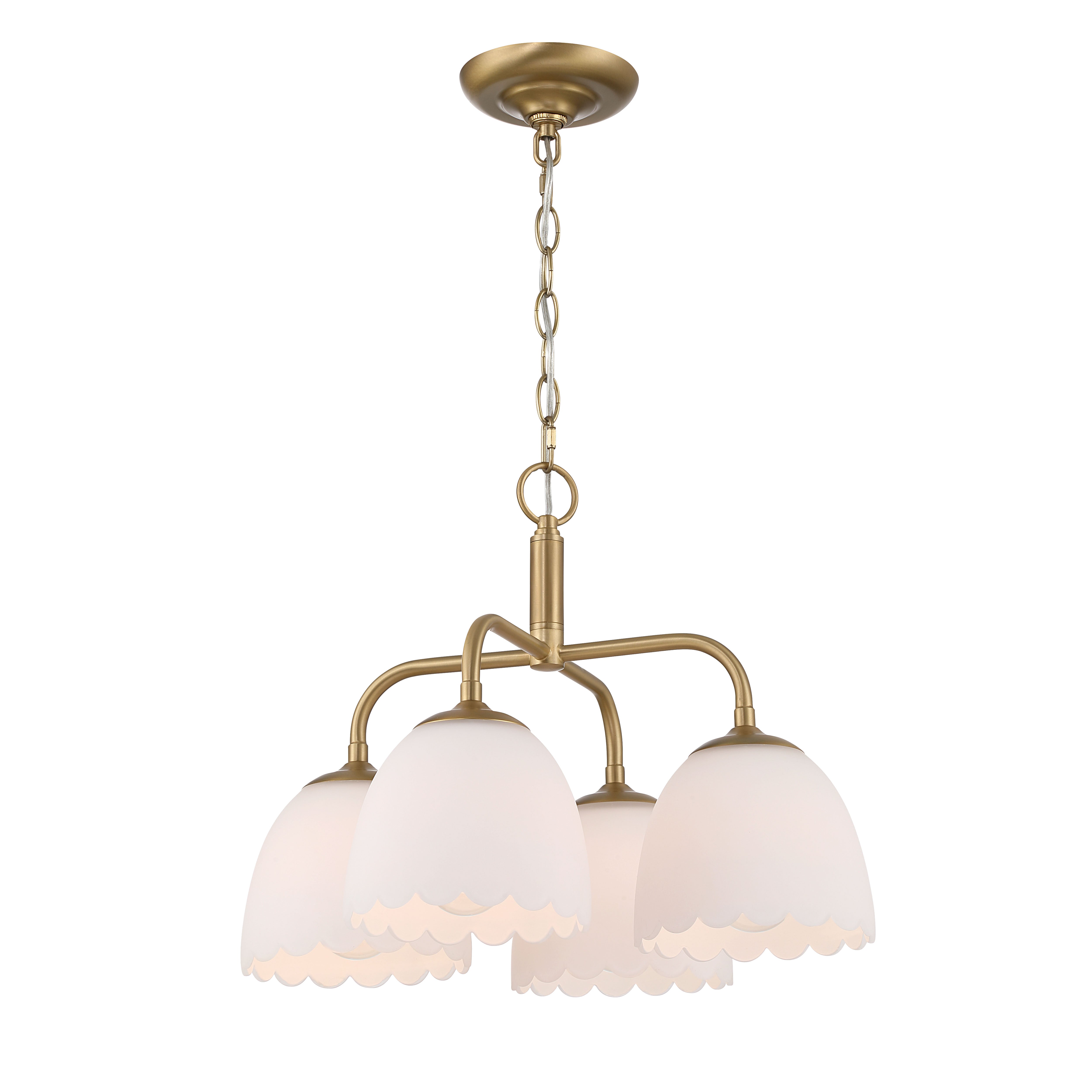 Golden Lighting Dorinda 4-light Pendant in Brushed Champagne Brass - - Golden Lighting