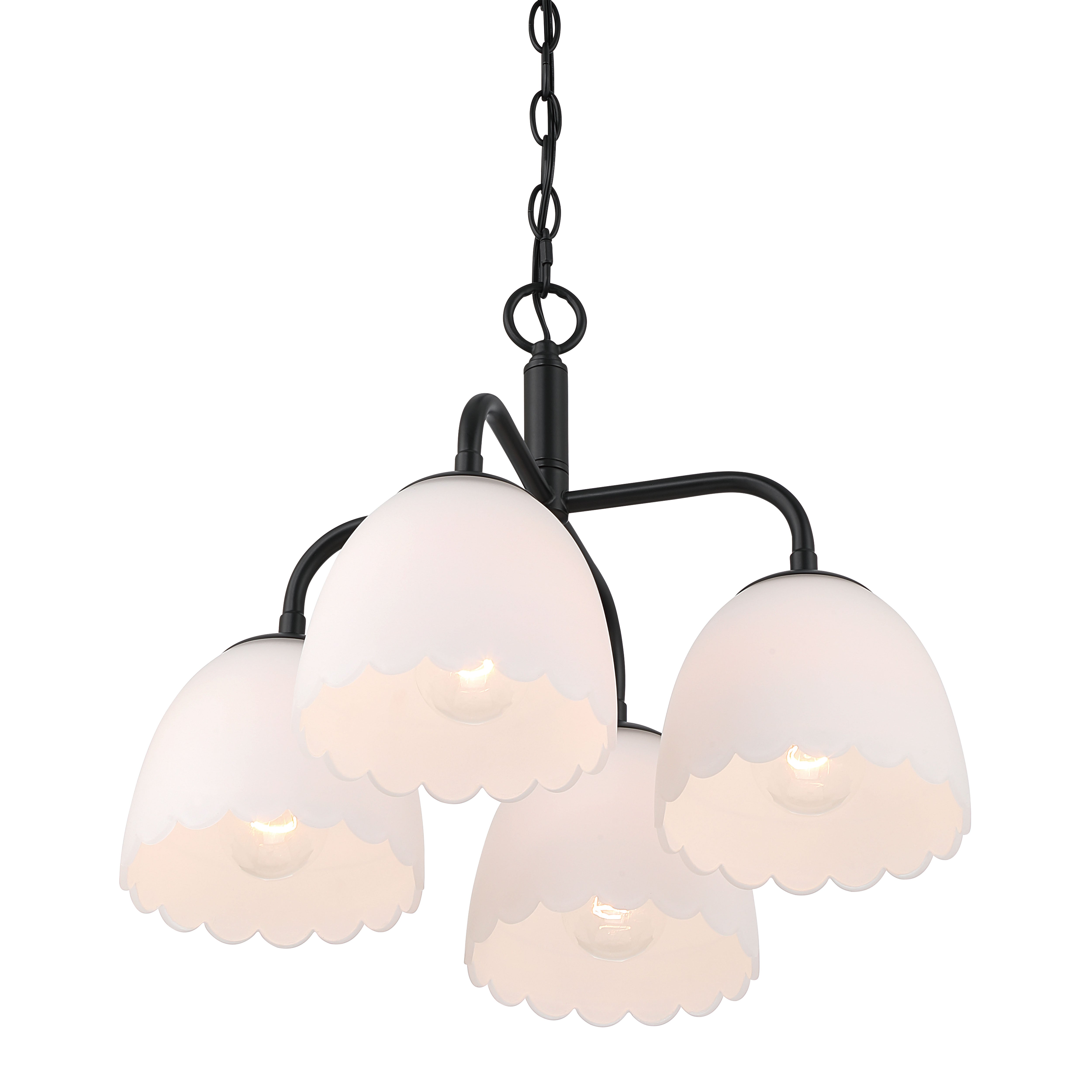 Golden Lighting Dorinda 4-light Pendant in Matte Black - - Golden Lighting