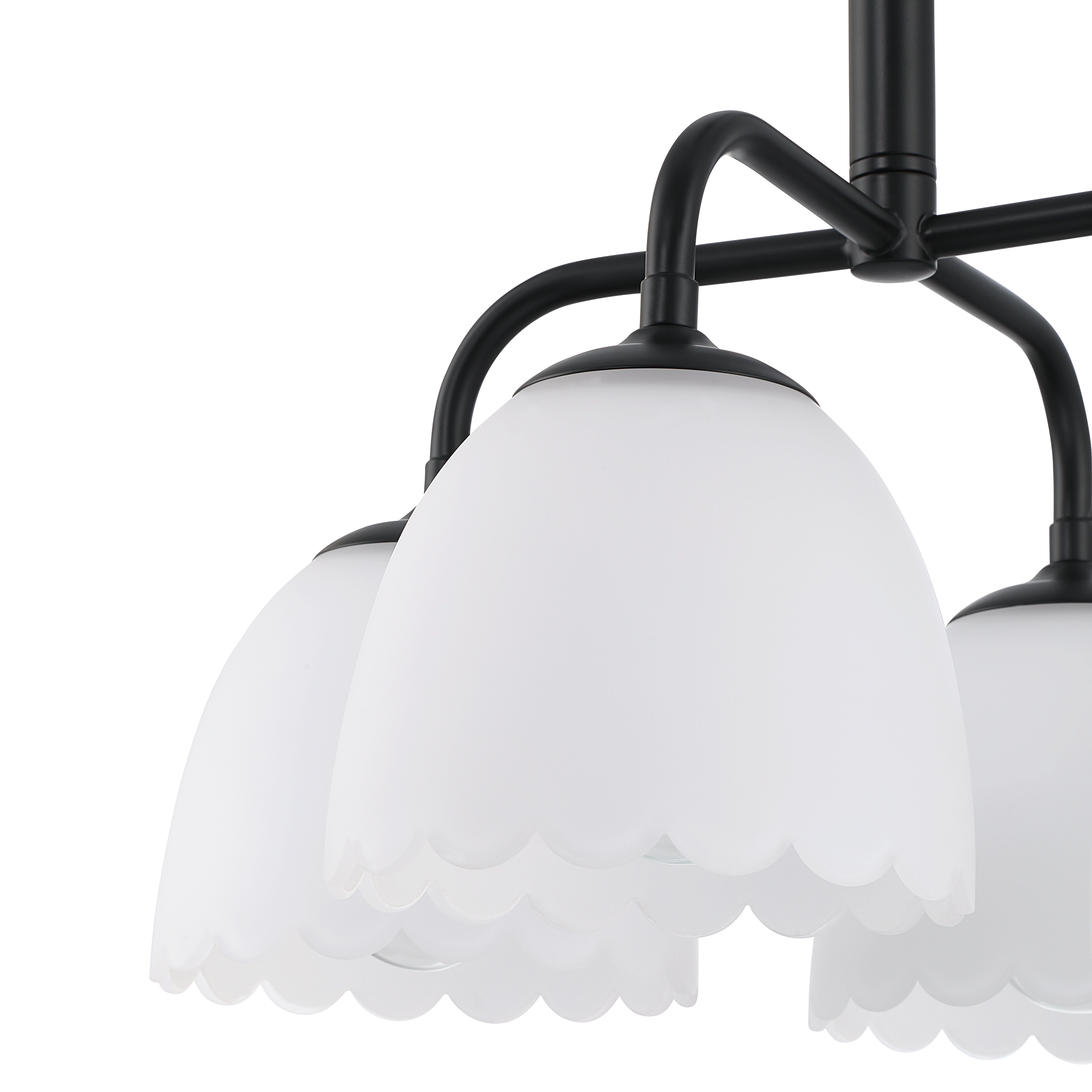 Golden Lighting Dorinda 4-light Pendant in Matte Black - - Golden Lighting