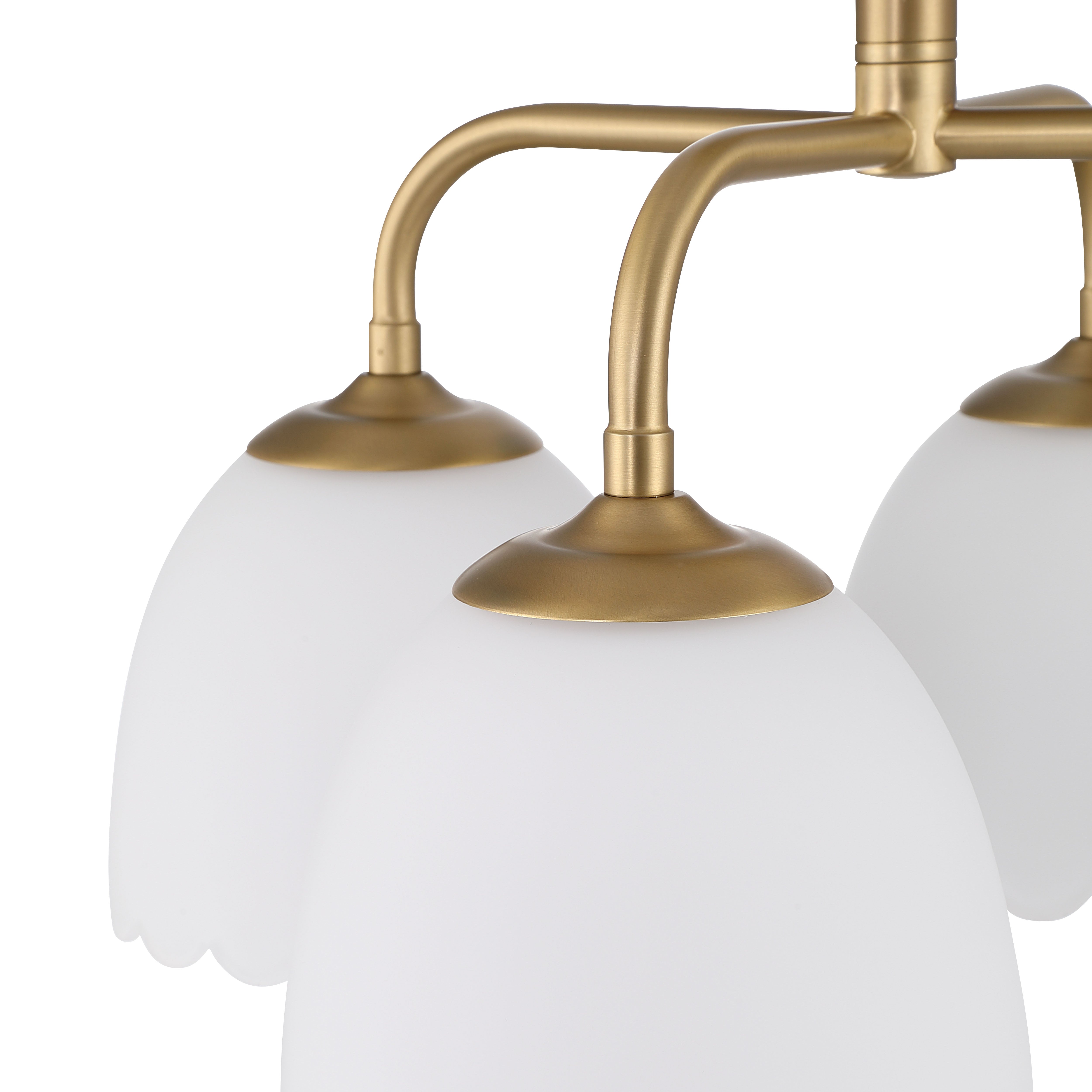 Golden Lighting Dorinda 4-light Semi-Flush Mount in Brushed Champagne Brass - - Golden Lighting