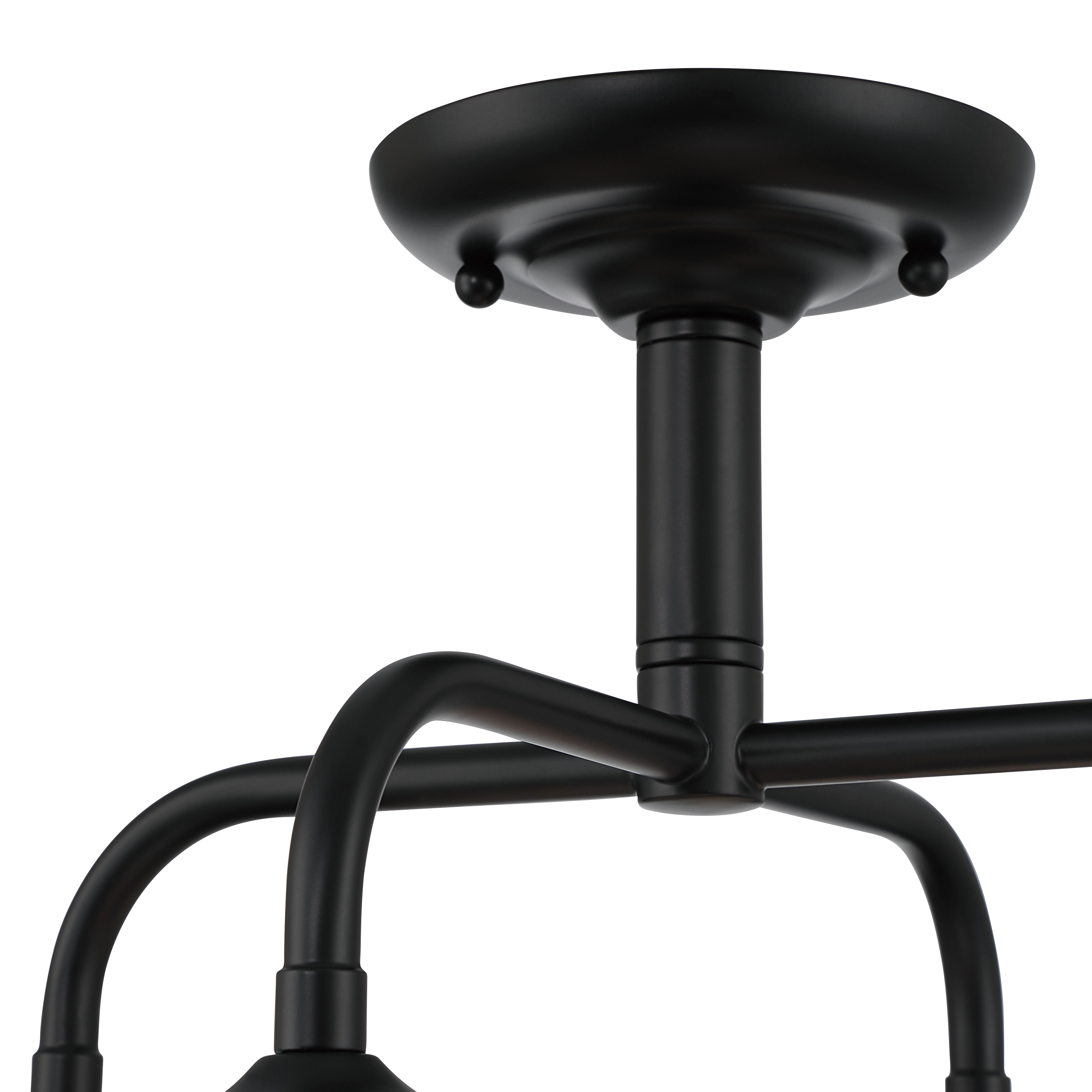Golden Lighting Dorinda 4-light Semi-Flush Mount in Matte Black - - Golden Lighting