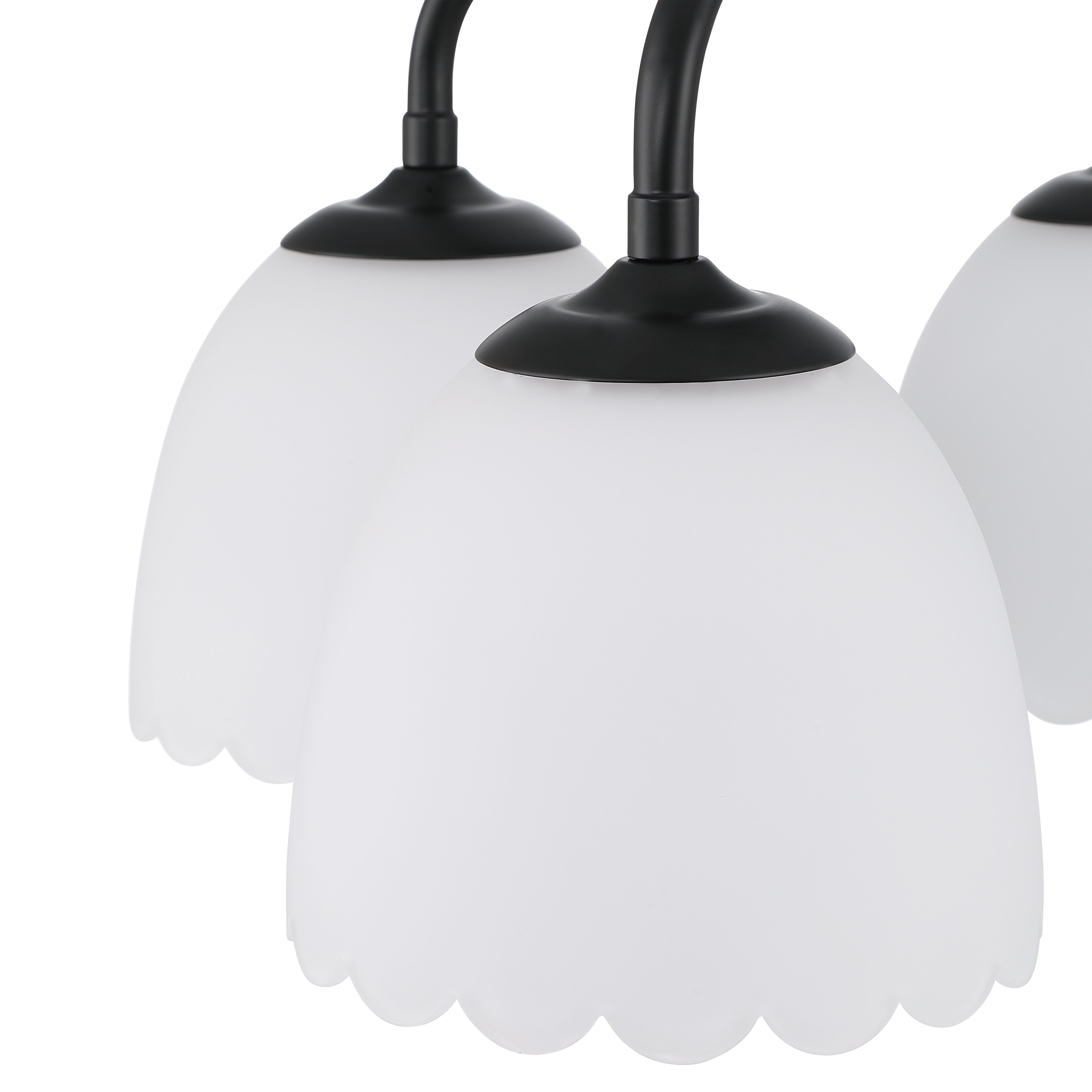 Golden Lighting Dorinda 4-light Semi-Flush Mount in Matte Black - - Golden Lighting