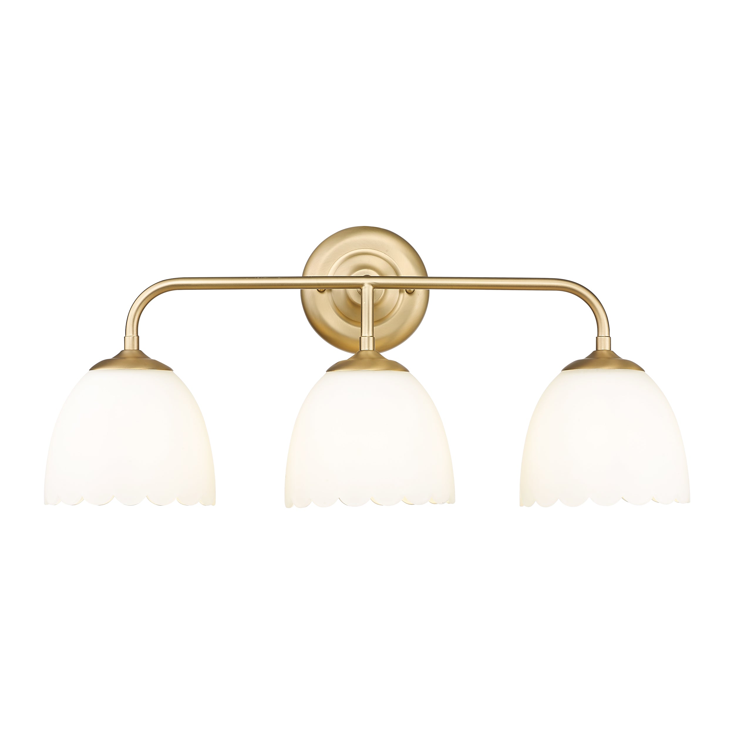 Dorinda 3-Light Vanity Light in Brushed Champagne Bronze with Opal Glass - Default Title - Golden Lighting