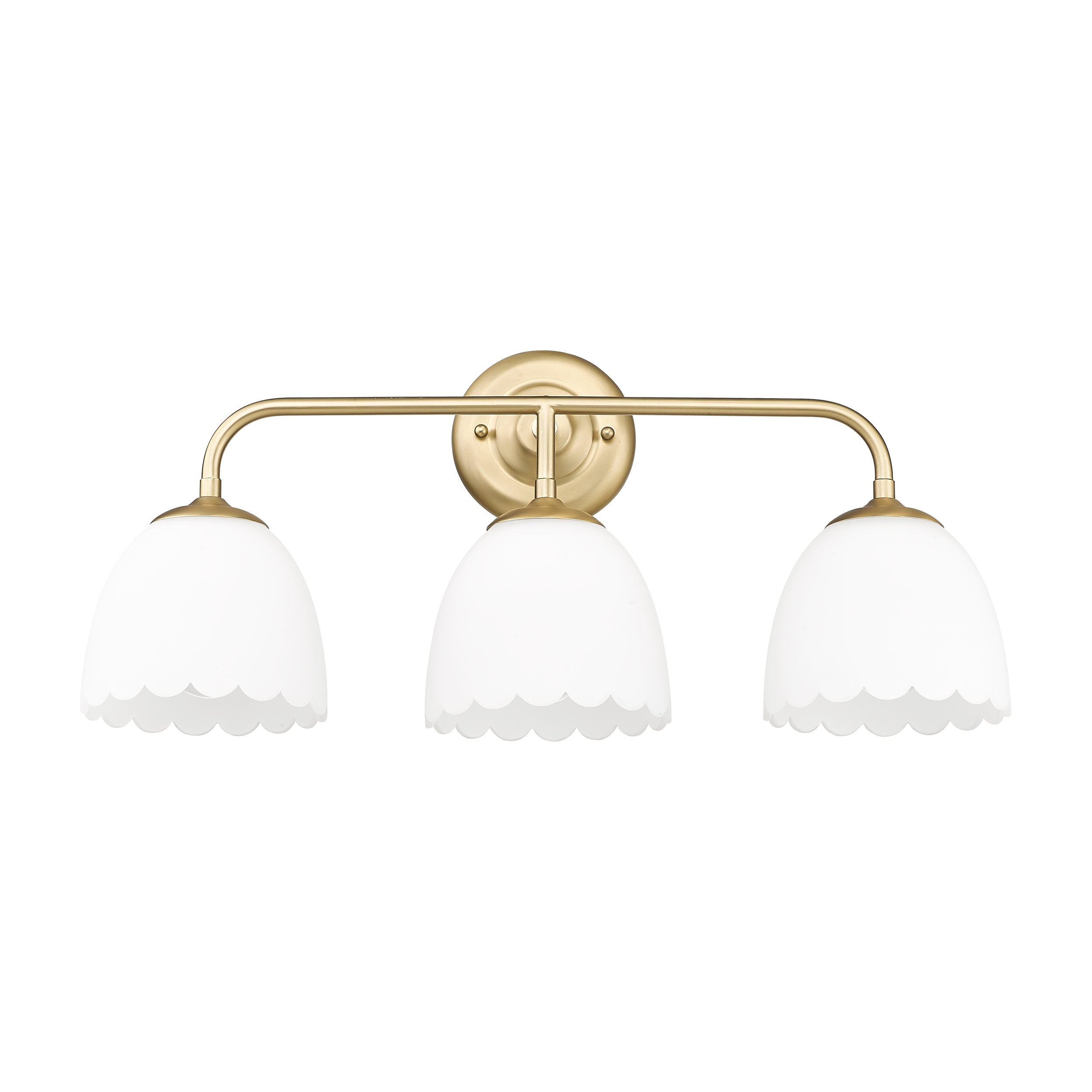 Dorinda 3-Light Vanity Light in Brushed Champagne Bronze with Opal Glass - - Golden Lighting