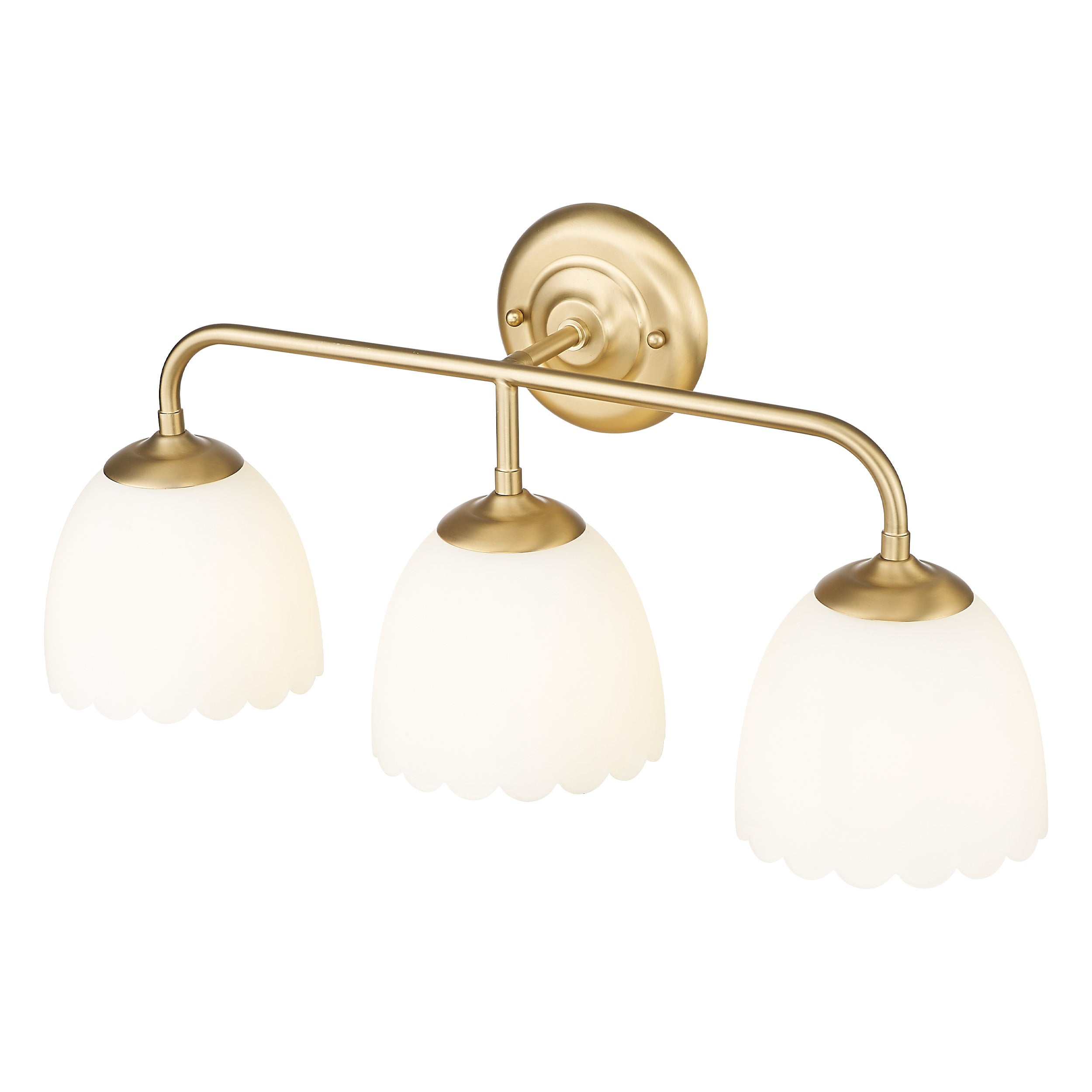 Dorinda 3-Light Vanity Light in Brushed Champagne Bronze with Opal Glass - - Golden Lighting