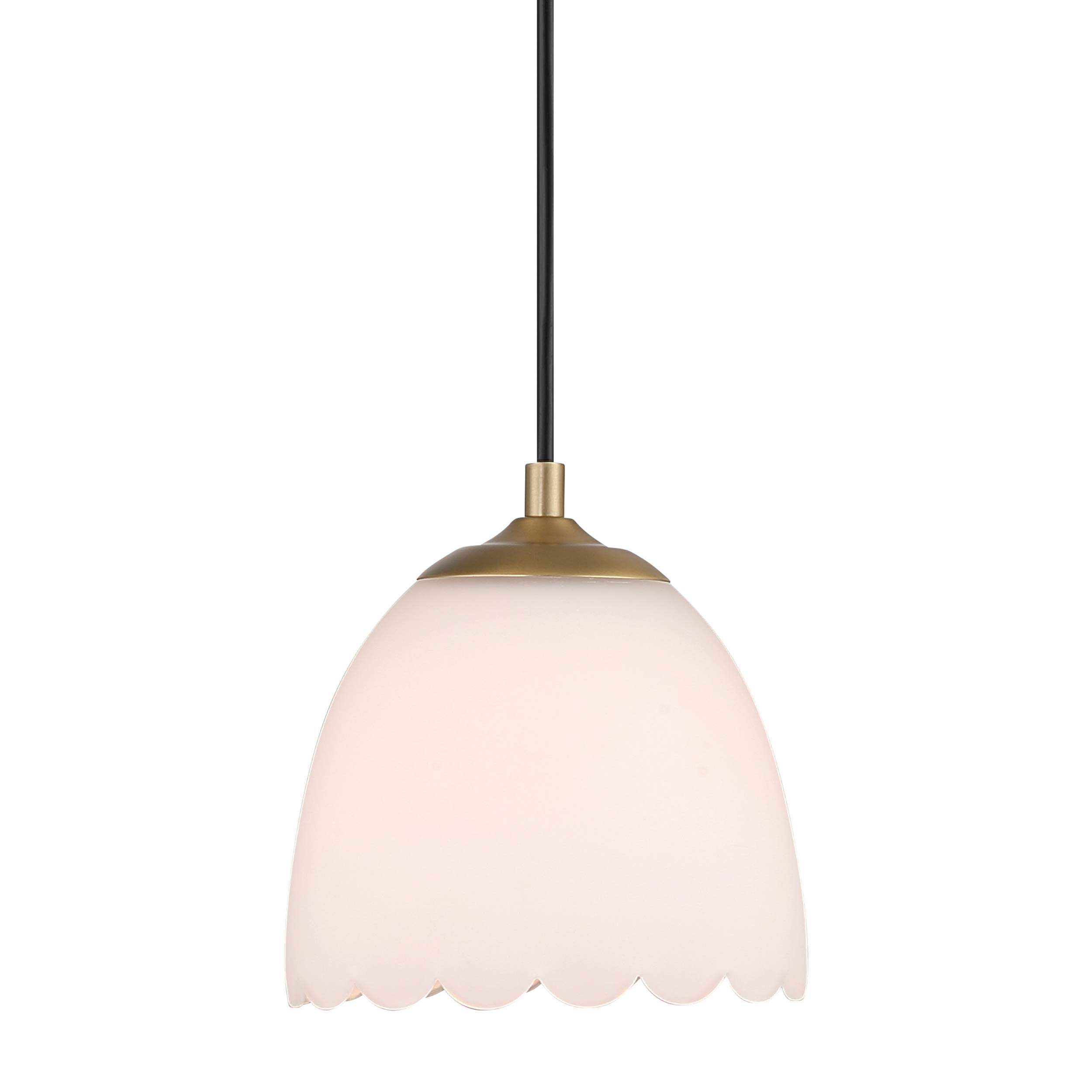 Golden Lighting Dorinda 1-light Pendant in Brushed Champagne Brass - - Golden Lighting