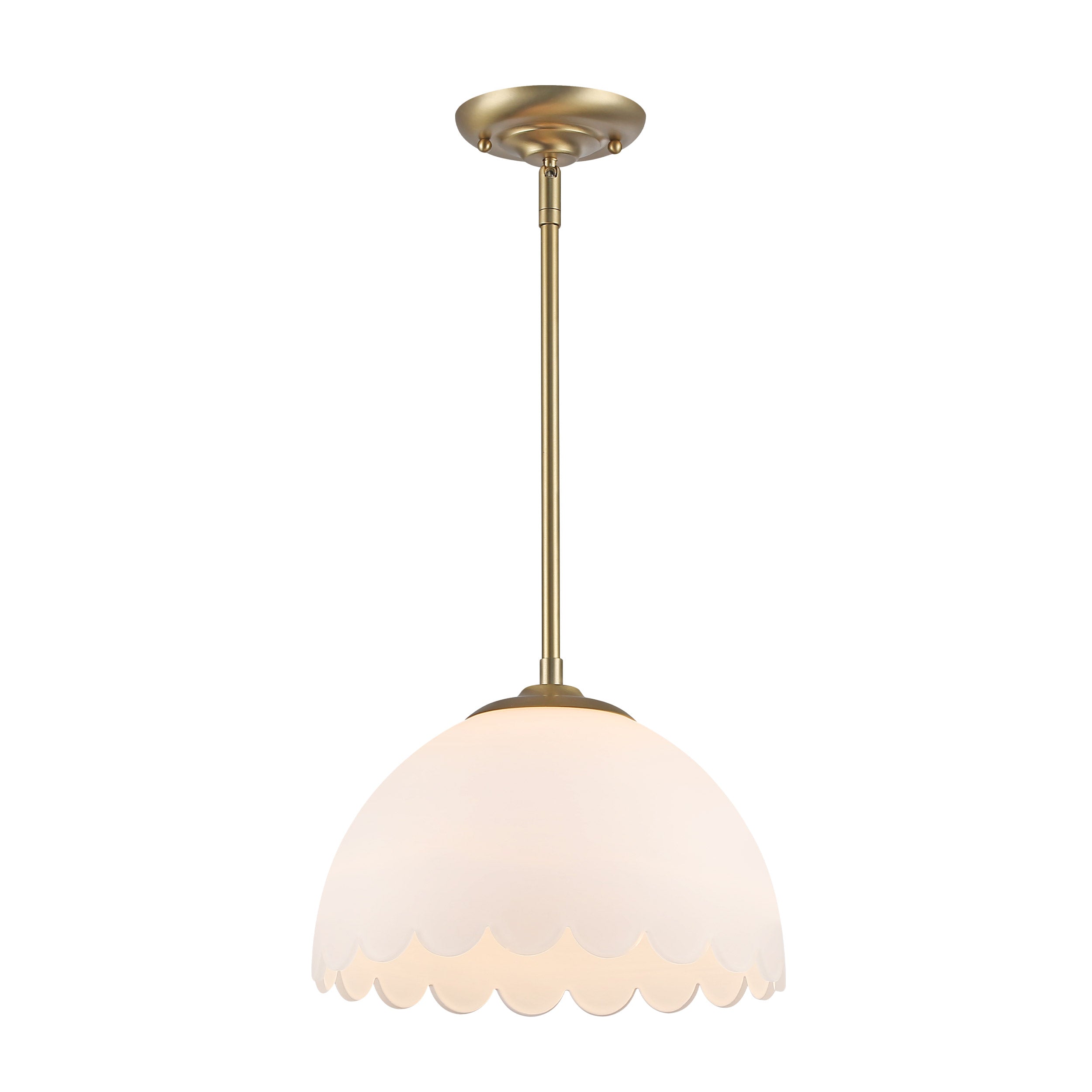 Golden Lighting Dorinda 1-light Pendant in Brushed Champagne Brass