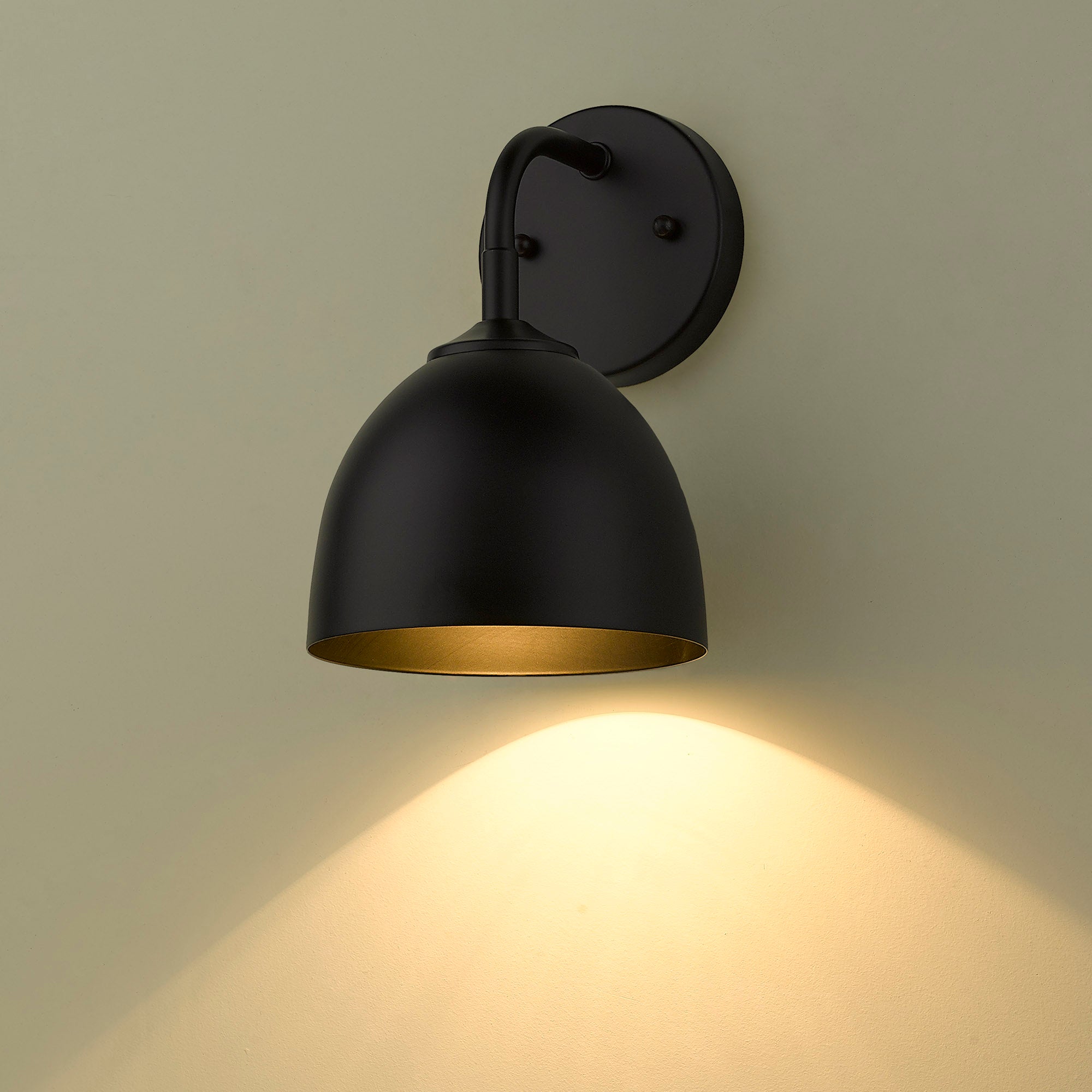 Zoey 1-light Wall Sconce in Matte Black - - Golden Lighting
