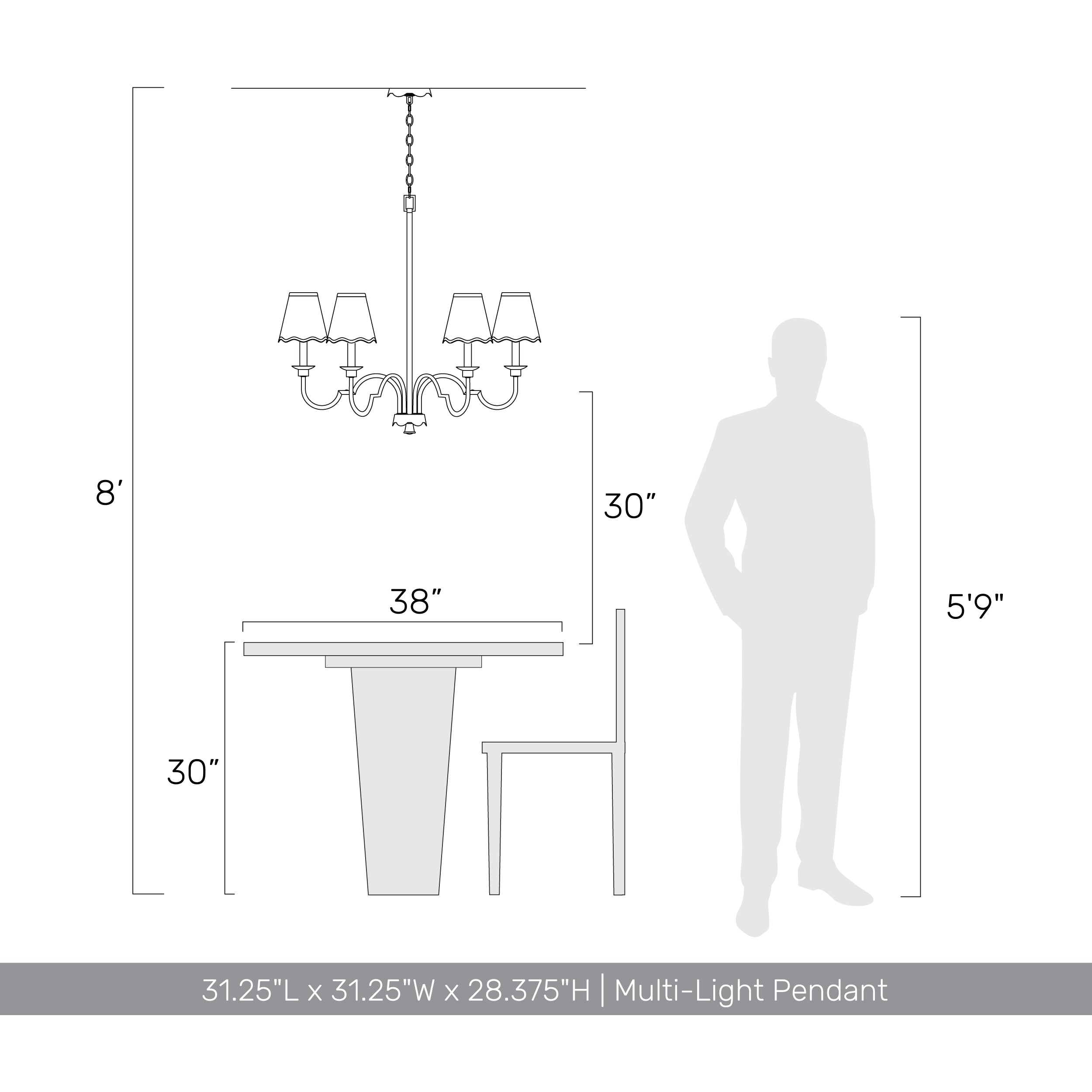 Golden Lighting Cheshire 6-light Chandelier in Vintage Gold - - Golden Lighting