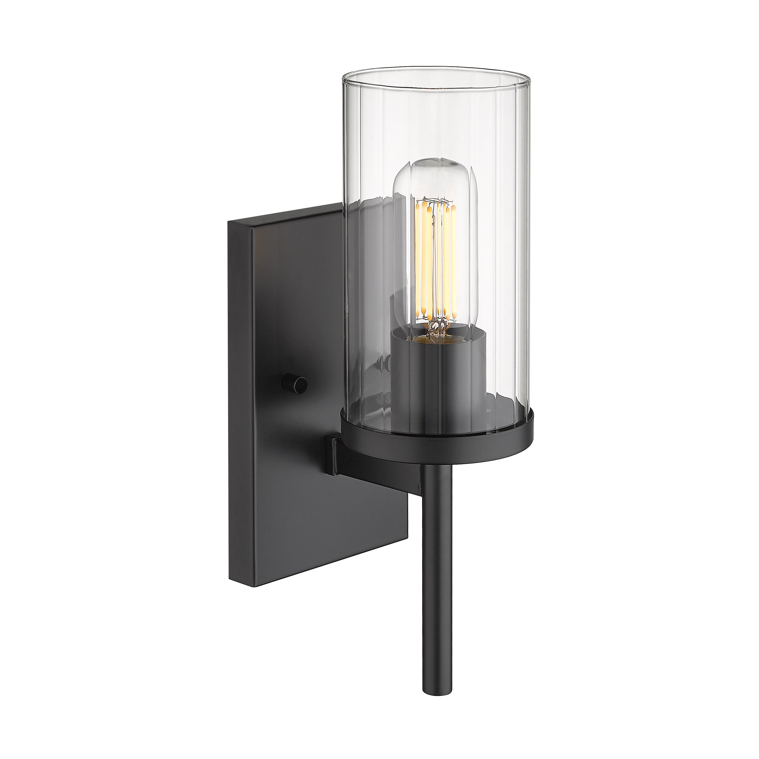 Golden Lighting Winslett 1-light Wall Sconce in Matte Black - - Golden Lighting
