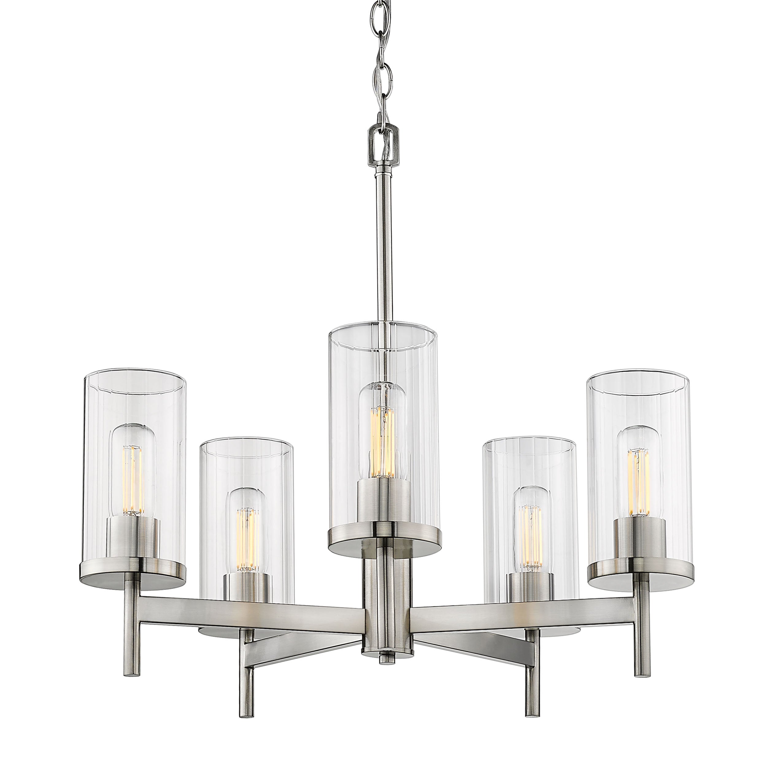 Golden Lighting Winslett 5-light Chandelier in Pewter - - Golden Lighting