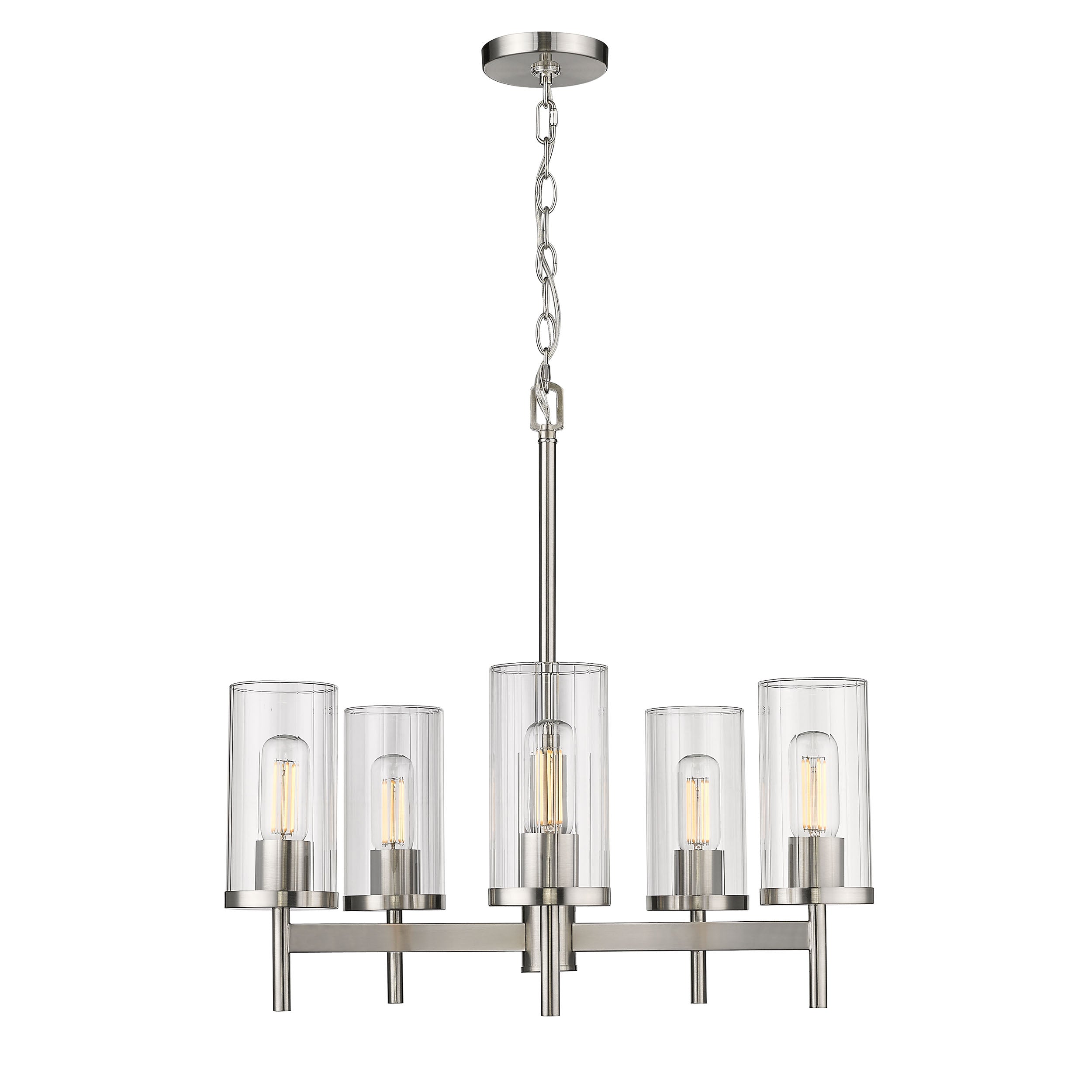 Golden Lighting Winslett 5-light Chandelier in Pewter - - Golden Lighting