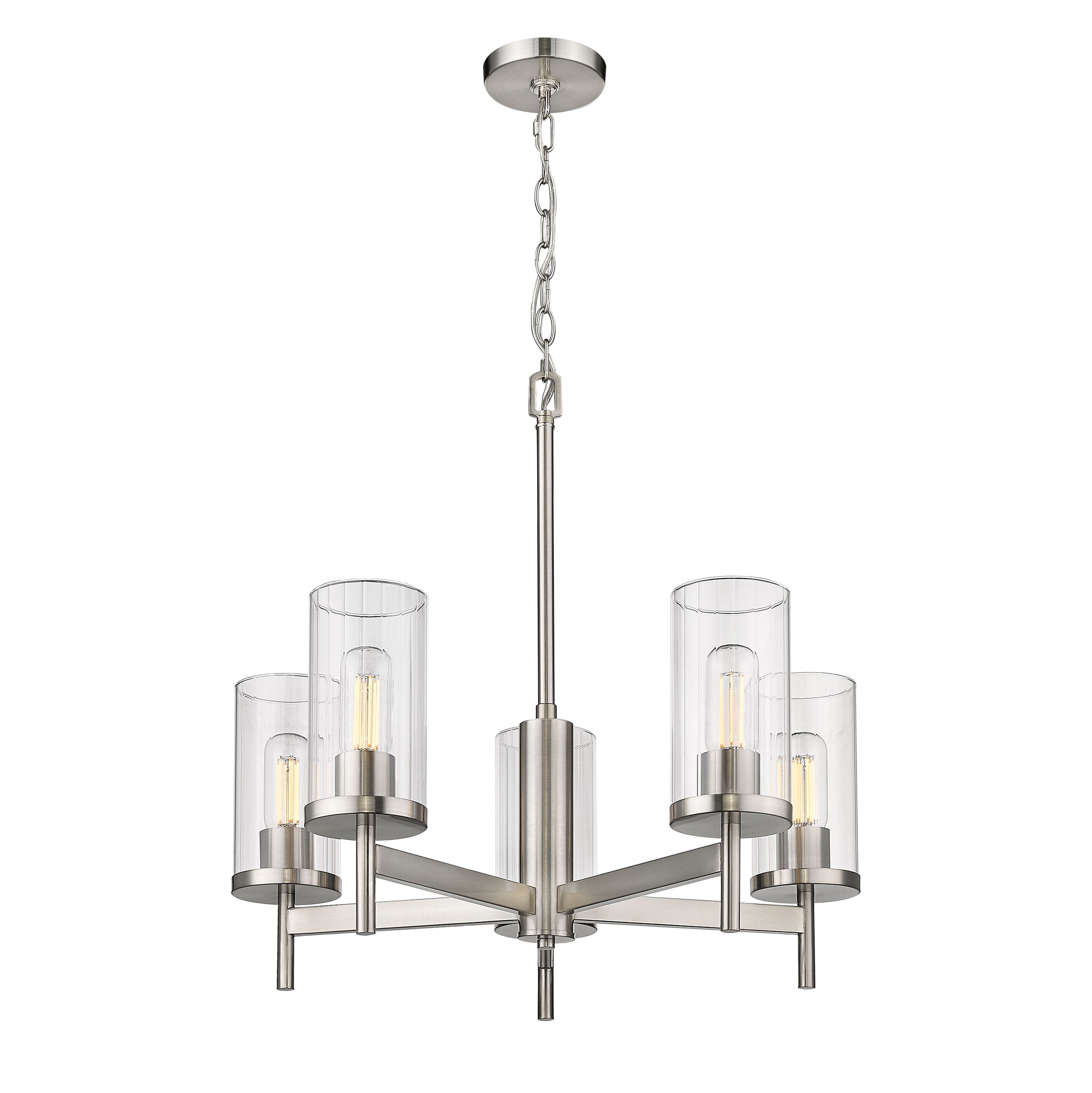 Golden Lighting Winslett 5-light Chandelier in Pewter - - Golden Lighting