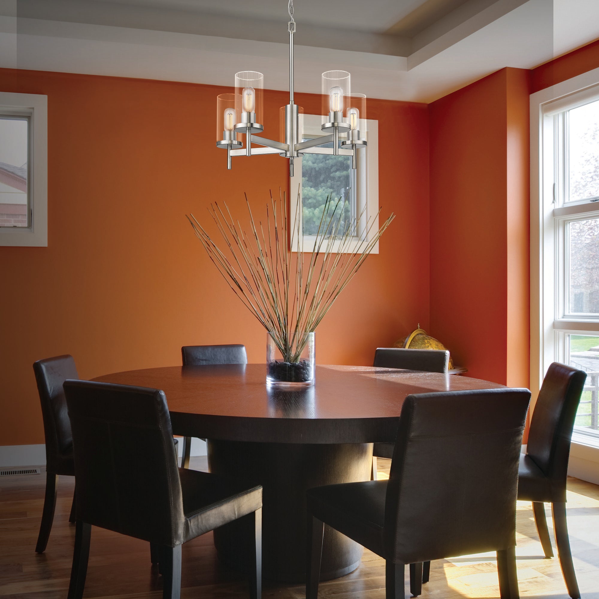 Golden Lighting Winslett 5-light Chandelier in Pewter - - Golden Lighting