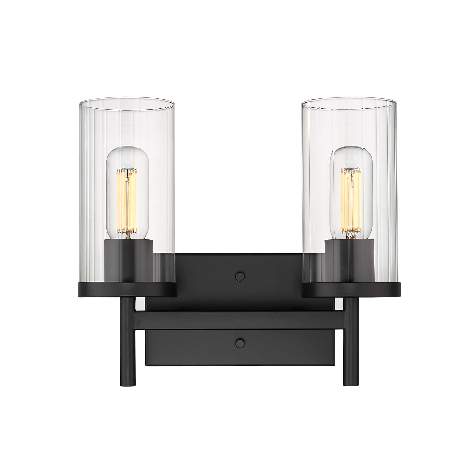 Golden Lighting Winslett 2-light Vanity in Matte Black - - Golden Lighting