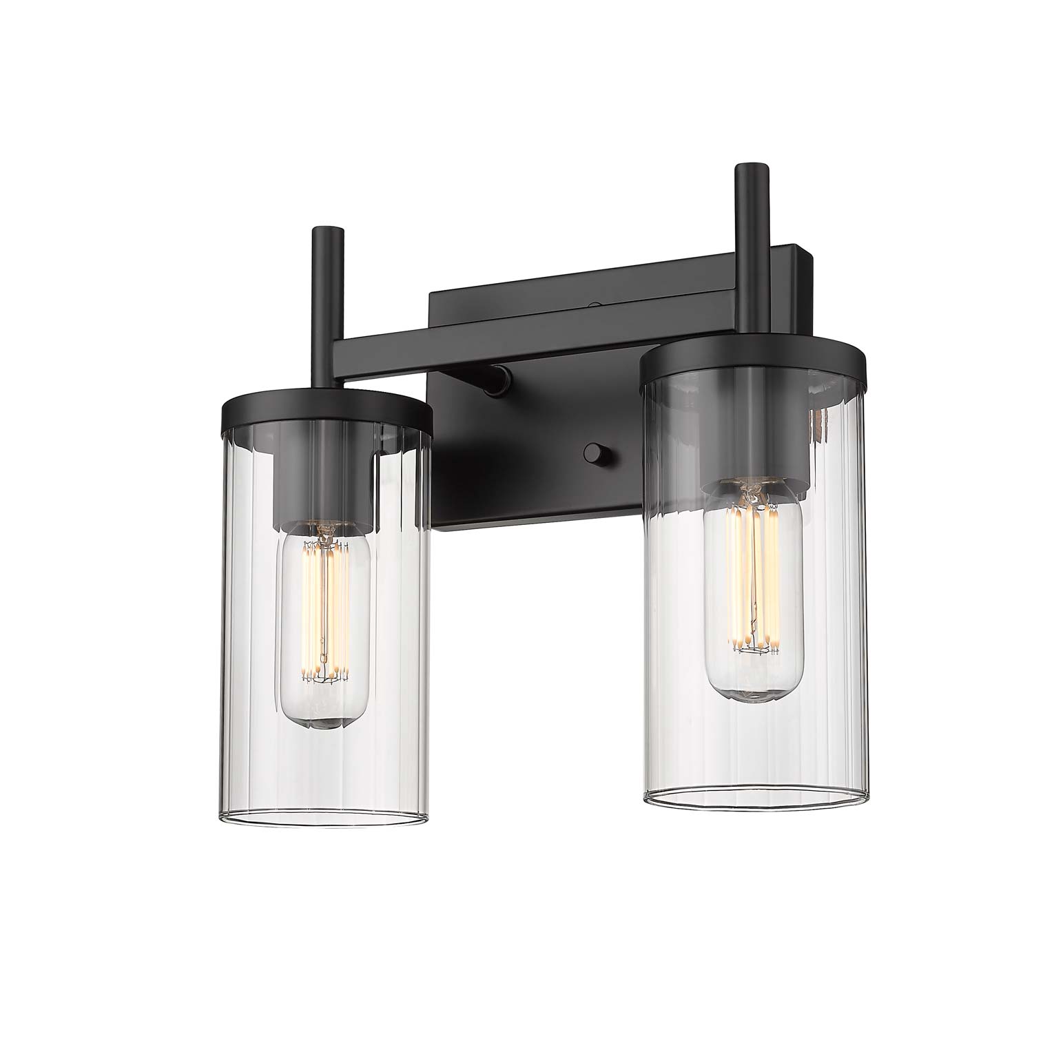 Golden Lighting Winslett 2-light Vanity in Matte Black - - Golden Lighting