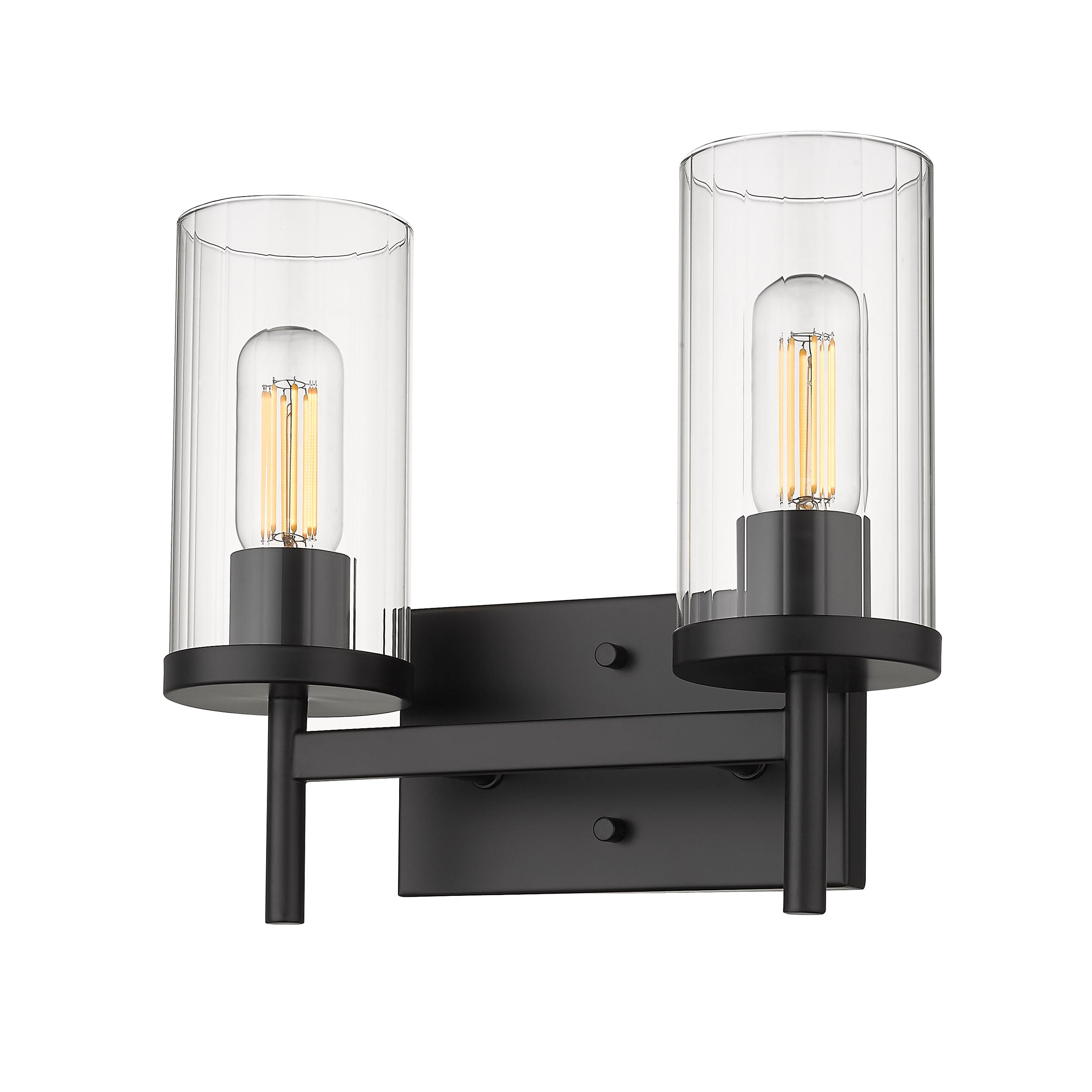 Golden Lighting Winslett 2-light Vanity in Matte Black