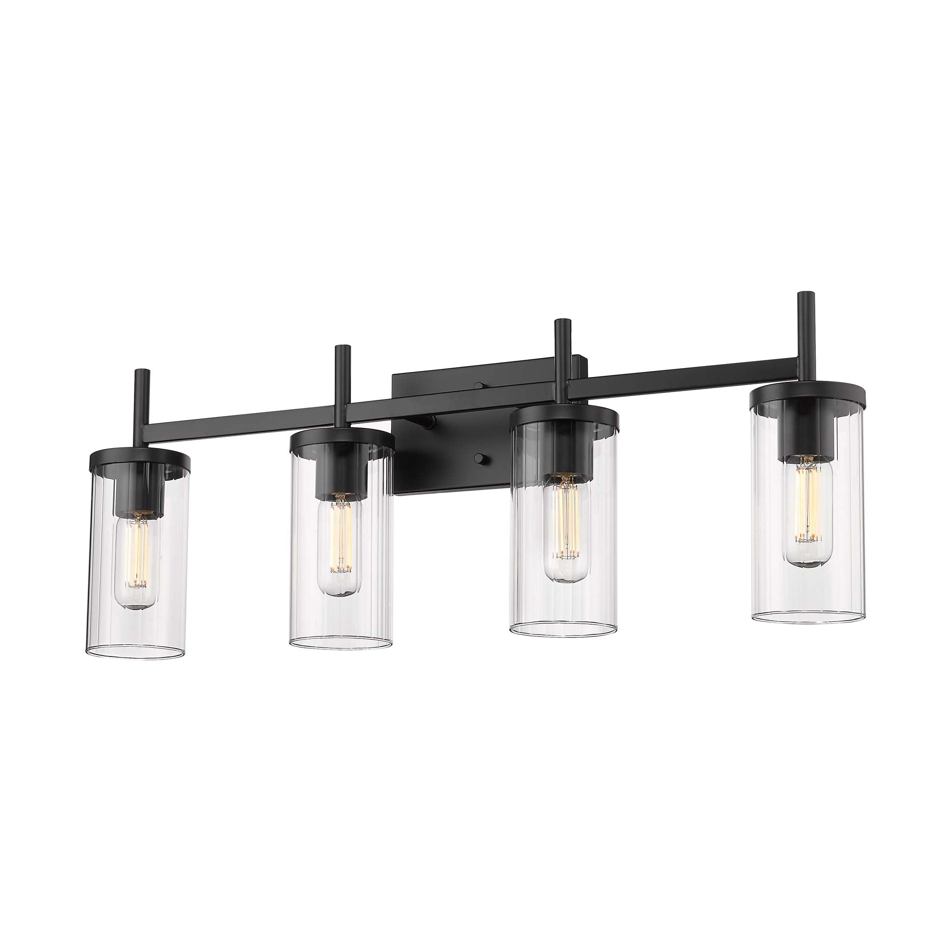 Golden Lighting Winslett 4-light Vanity in Matte Black - - Golden Lighting