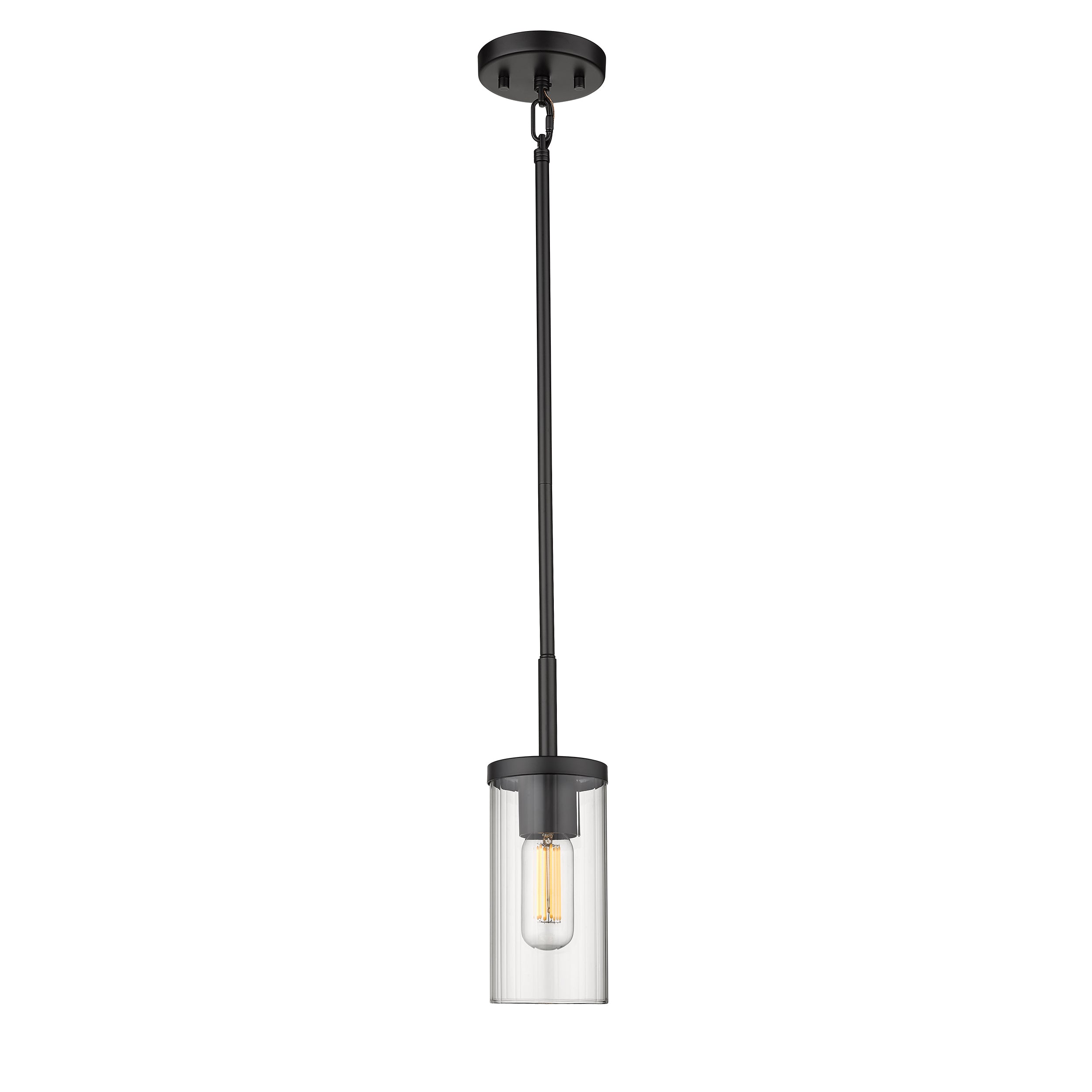 Golden Lighting Winslett 1-light Pendant in Matte Black