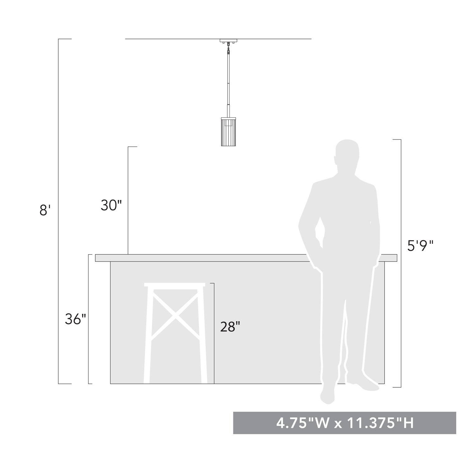 Golden Lighting Winslett 1-light Pendant in Pewter - - Golden Lighting