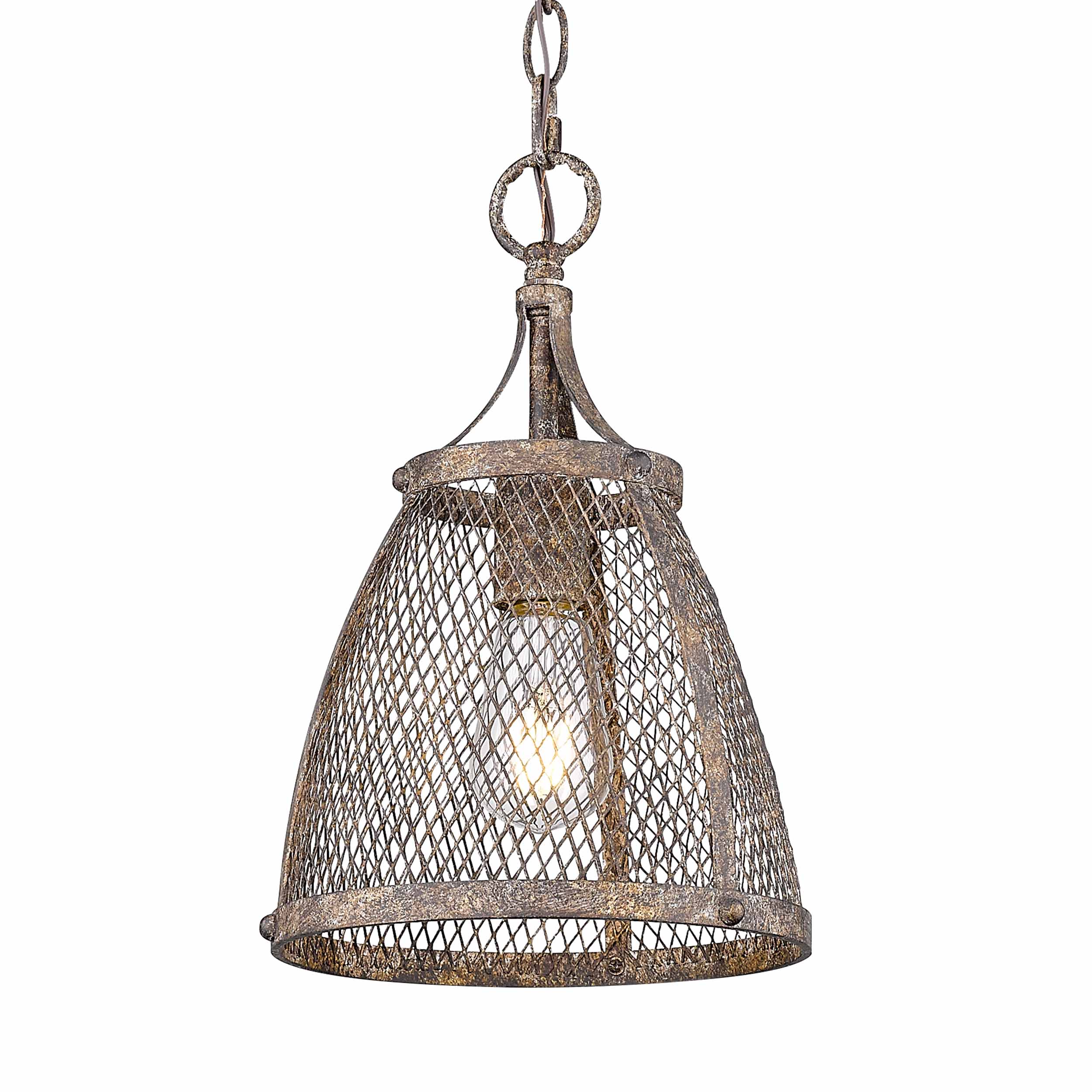 Calgary 1-light Pendant in Pebbled Rust