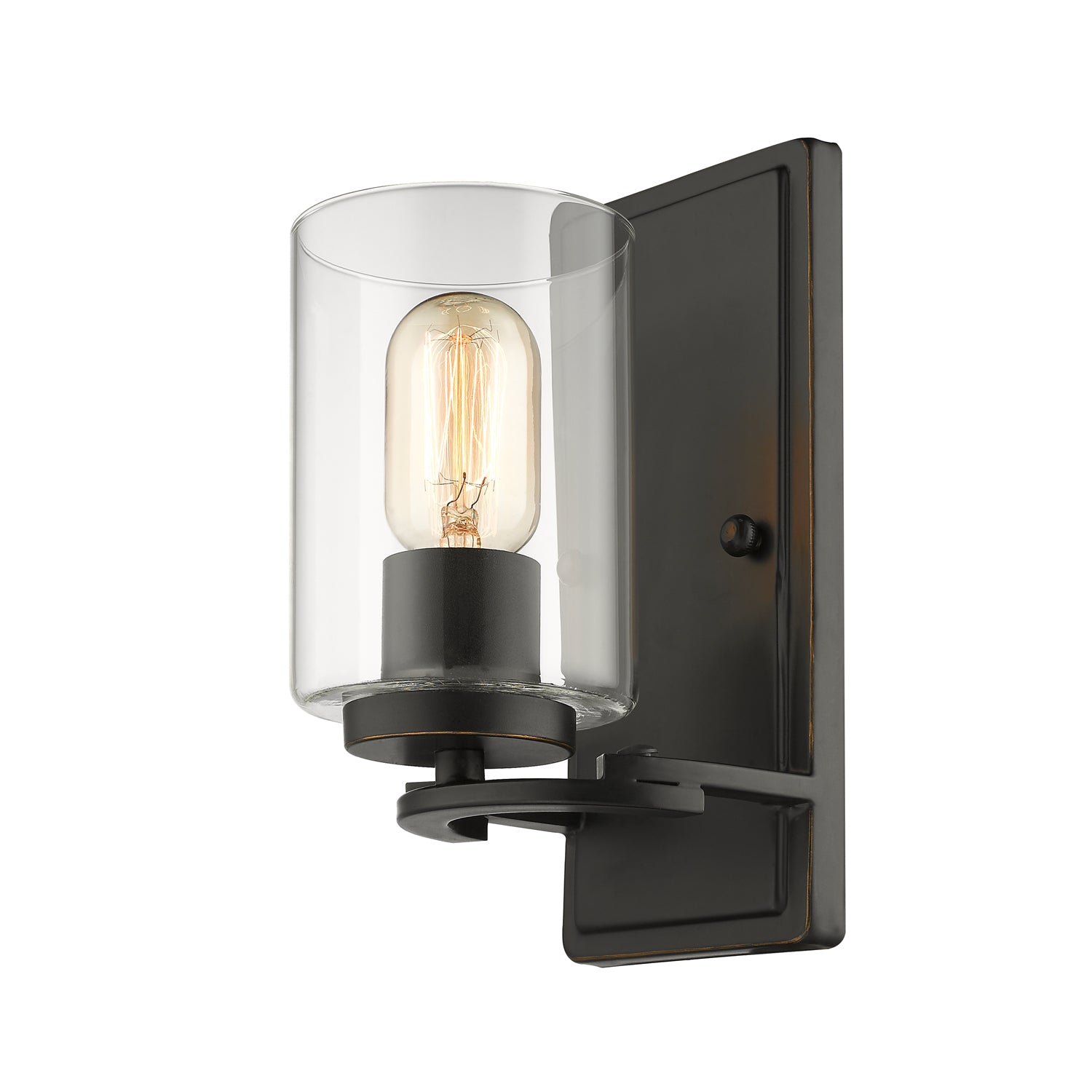 Golden Lighting Monroe 1-light Wall Sconce in Matte Black
