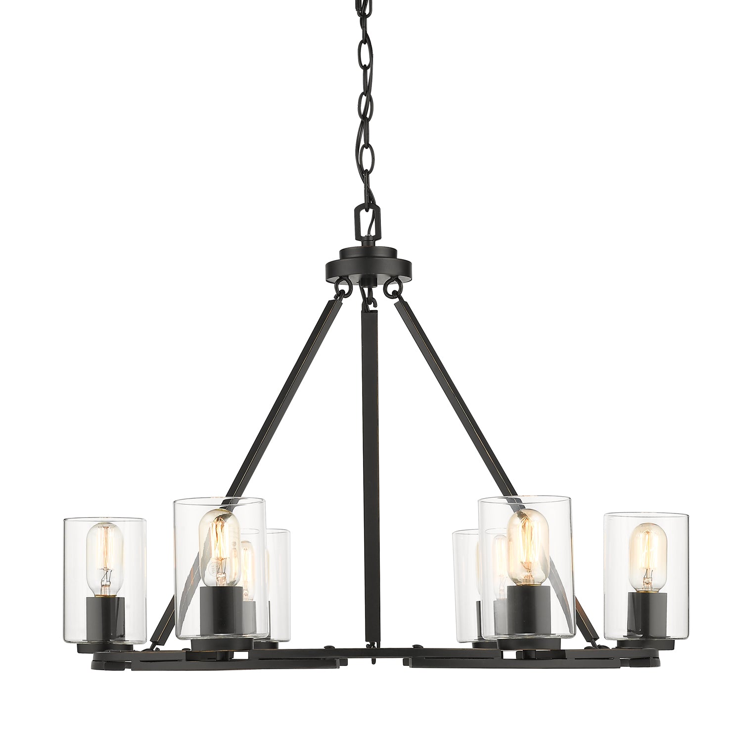 Golden Lighting Monroe 6-light Chandelier in Matte Black