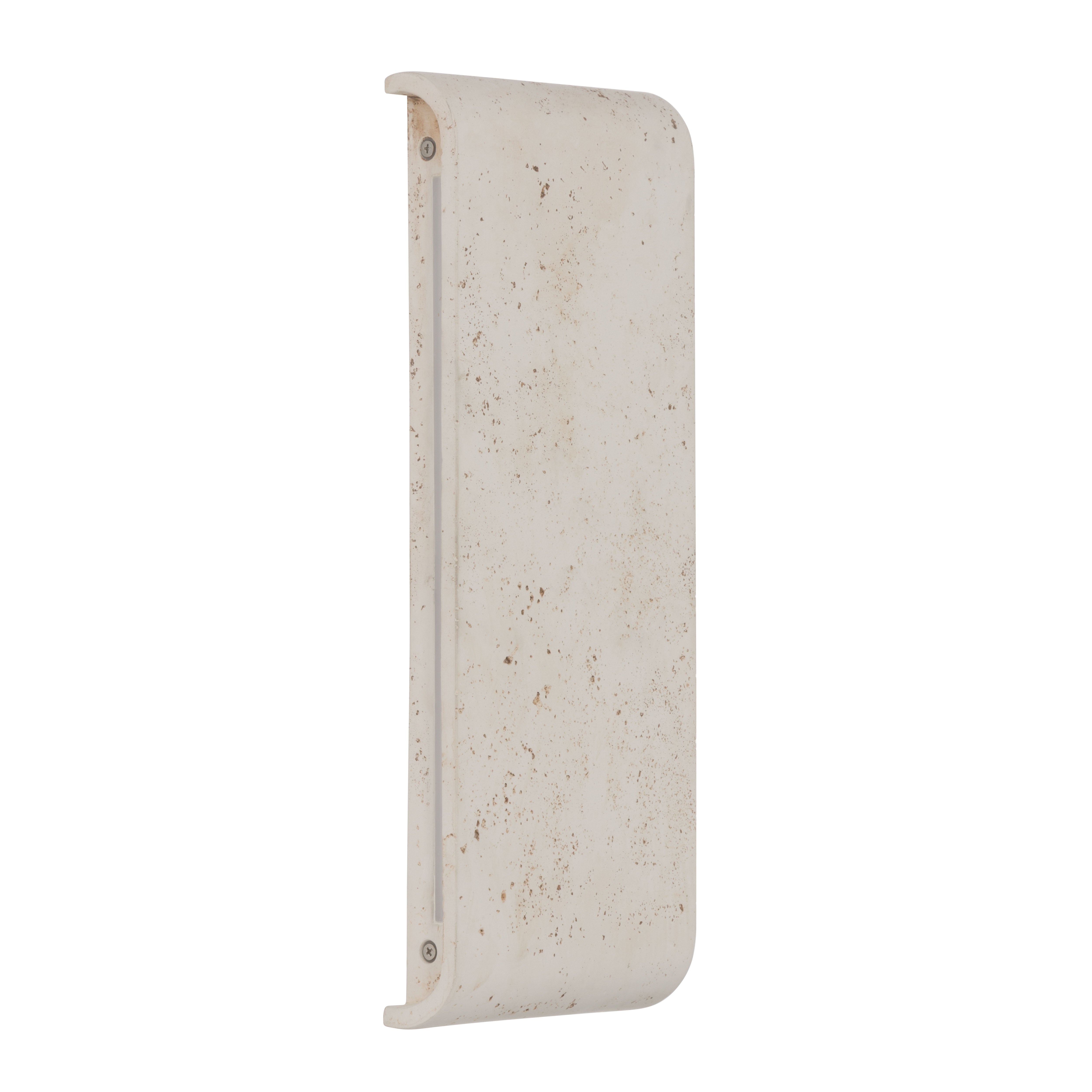 Golden Lighting Stela Integrated LED 16in Outdoor Wall in White Travertine