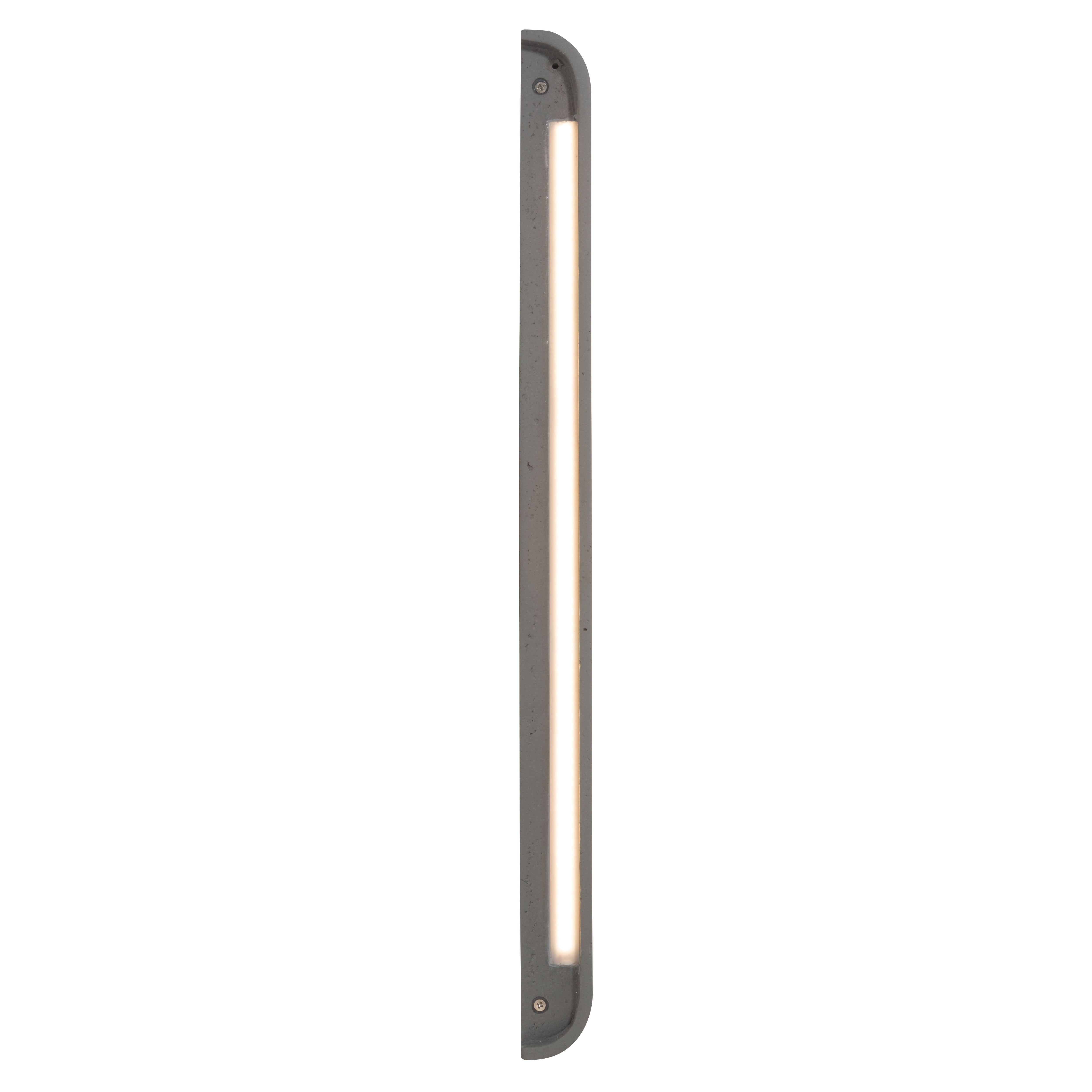 Golden Lighting Stela Integrated LED 24in Outdoor Wall in Gray Travertine - - Golden Lighting
