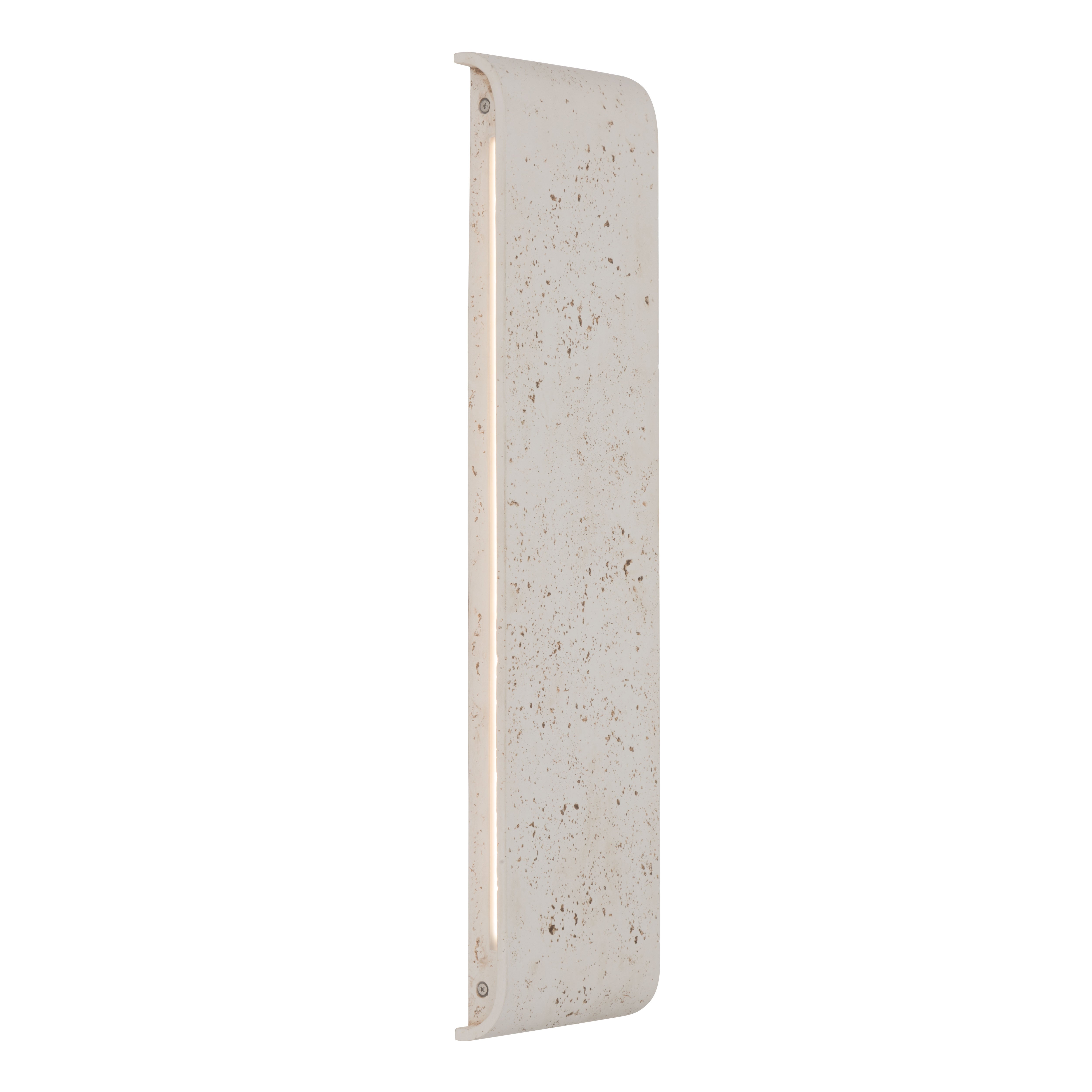 Golden Lighting Stela Integrated LED 24in Outdoor Wall in White Travertine