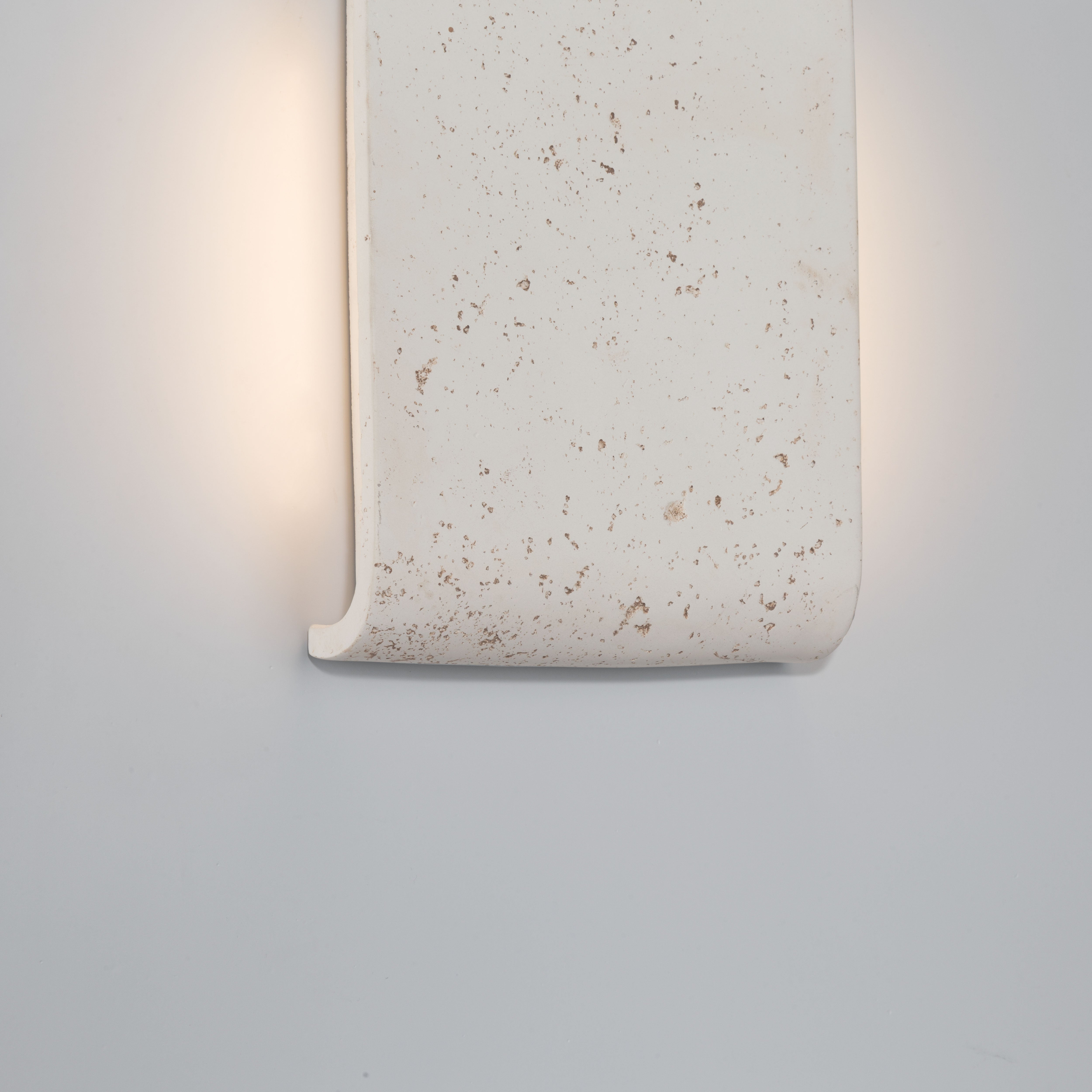Golden Lighting Stela Integrated LED 9in Outdoor Wall in White Travertine - - Golden Lighting