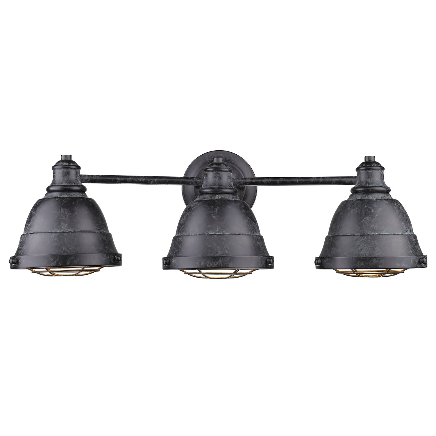 Golden Lighting Bartlett 3-light Vanity in Black Patina - - Golden Lighting