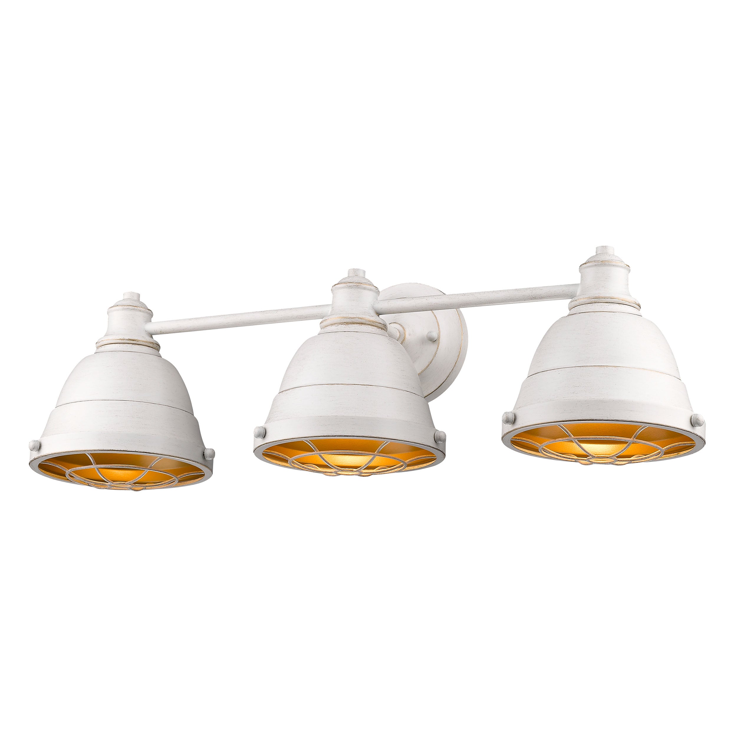 Golden Lighting Bartlett 3-light Vanity in French White