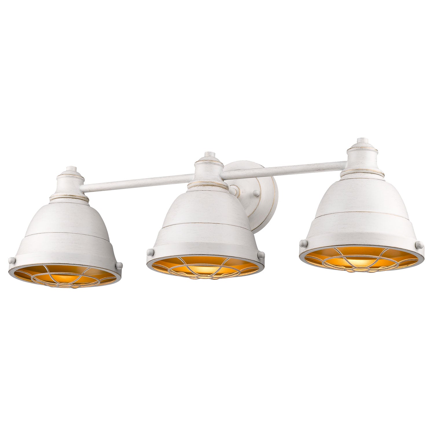 Bartlett FW 3 Light Bath Vanity in French White - Default Title - Golden Lighting