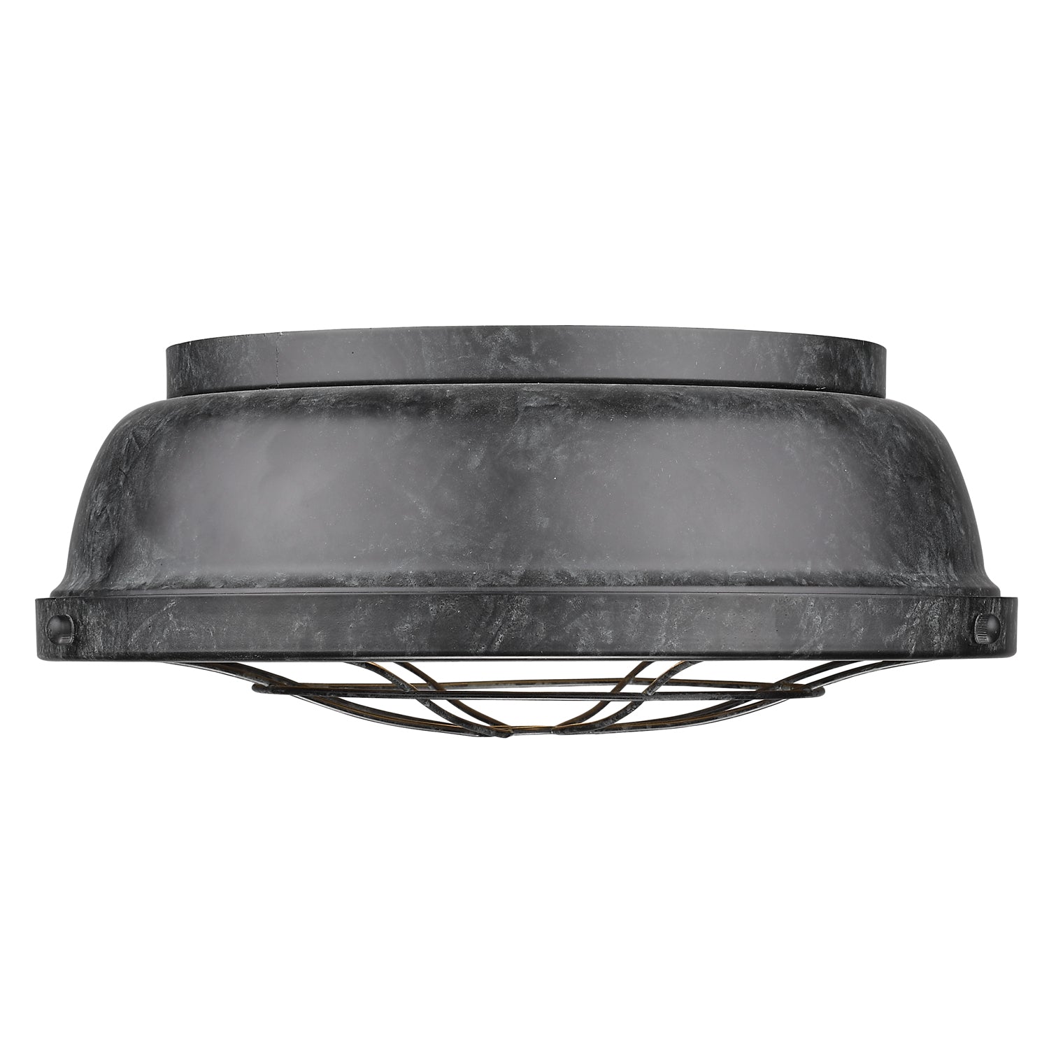 Golden Lighting Bartlett 2-light Flush Mount in Black Patina - - Golden Lighting