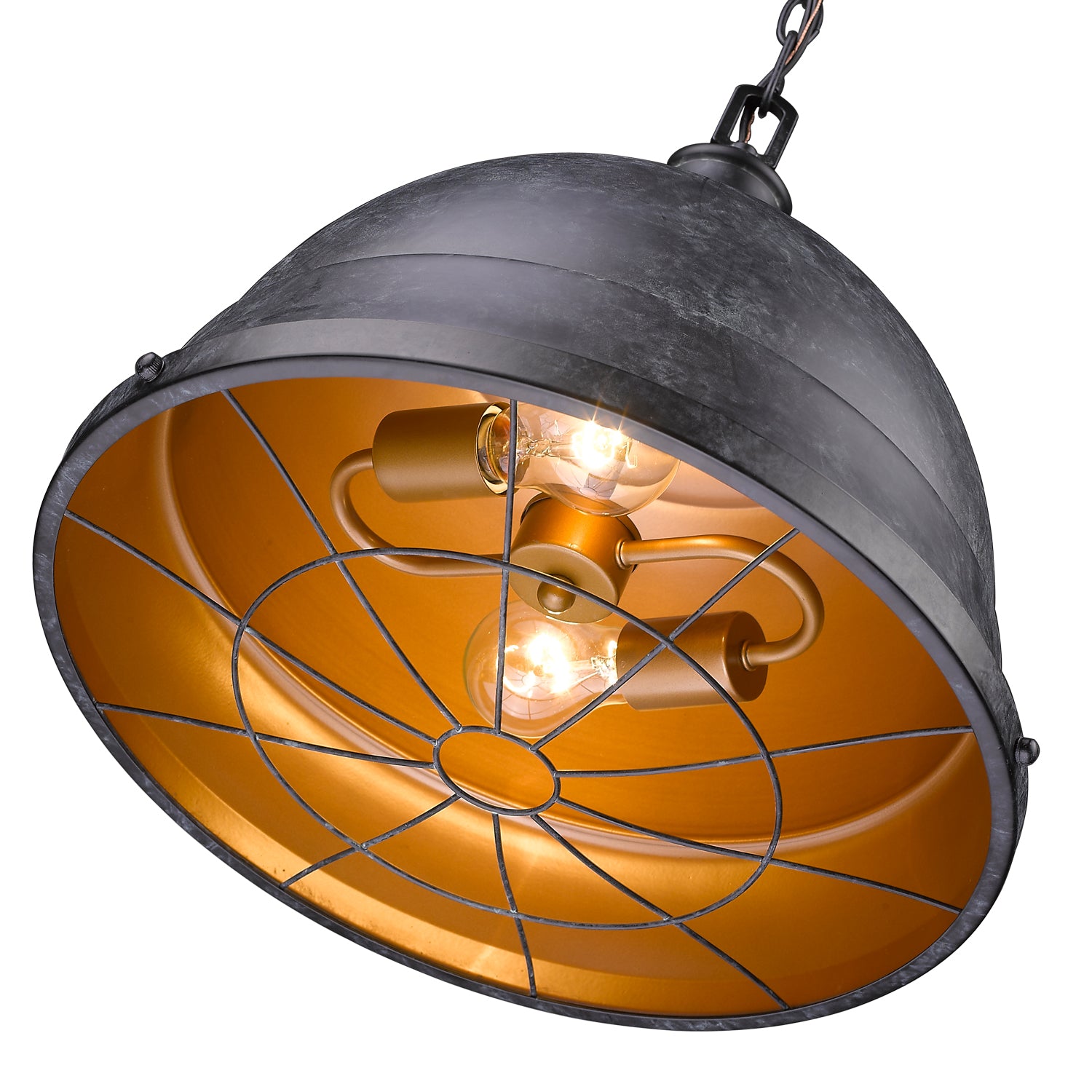 Golden Lighting Bartlett 2-light Pendant in Black Patina - - Golden Lighting