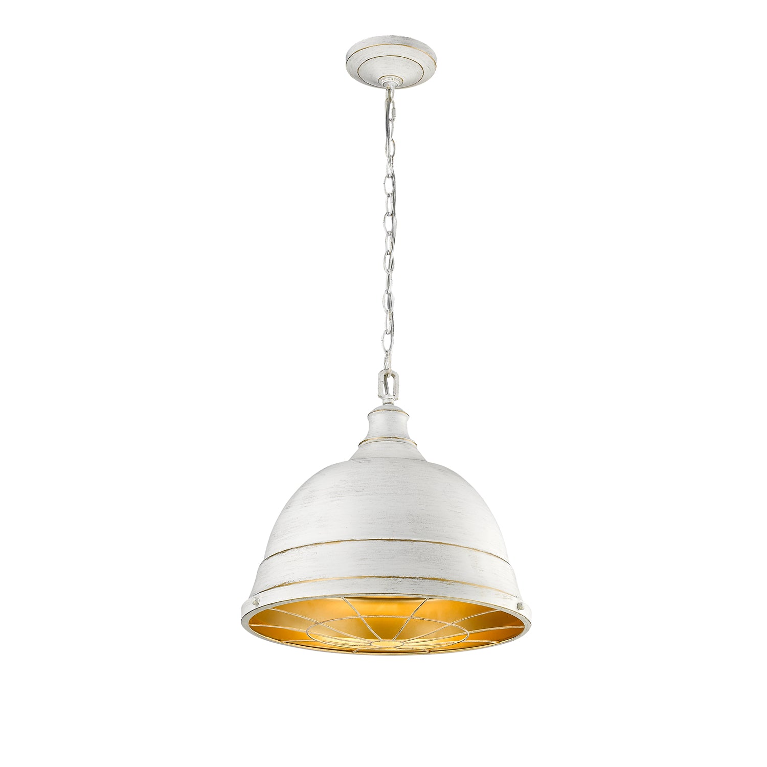 Golden Lighting Bartlett 2-light Pendant in French White - - Golden Lighting