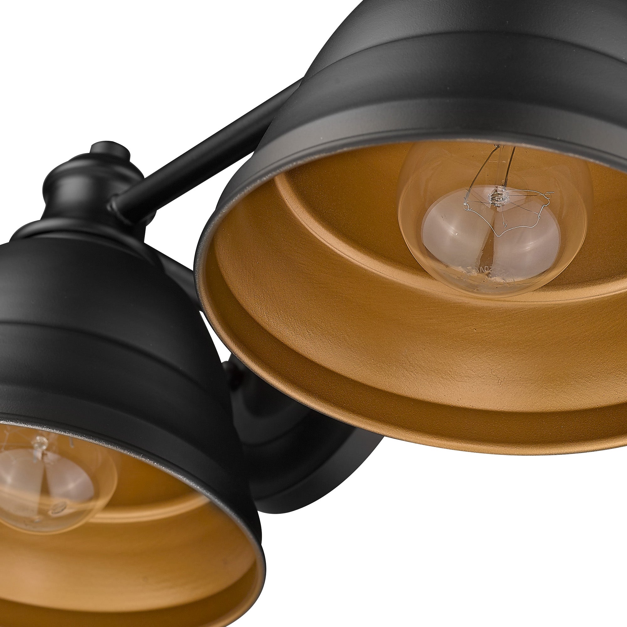 Golden Lighting Rebel 3-light Vanity in Matte Black - - Golden Lighting