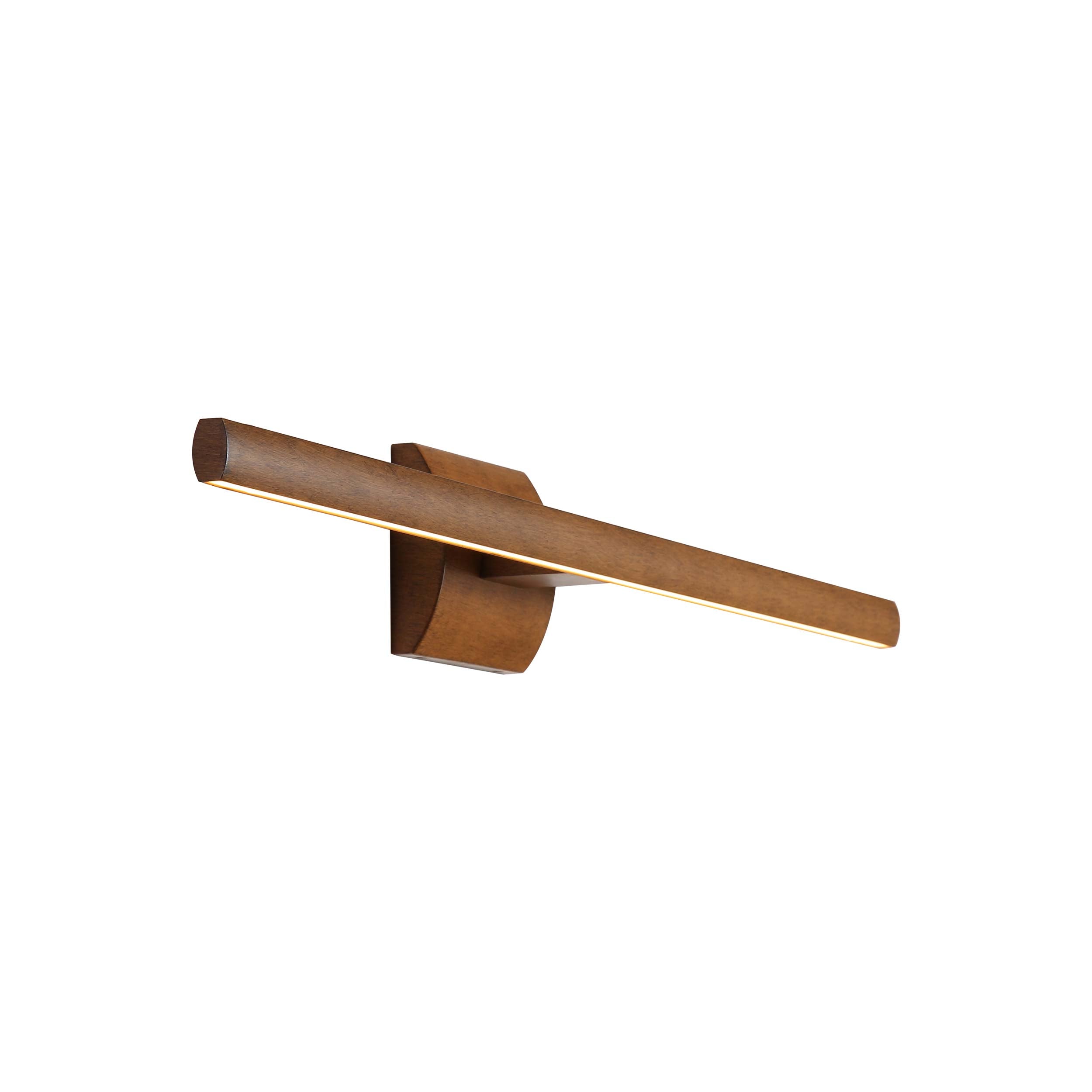 Vireo 28" Bidirectional Integrated LED Wall Light - Walnut - - Golden Lighting