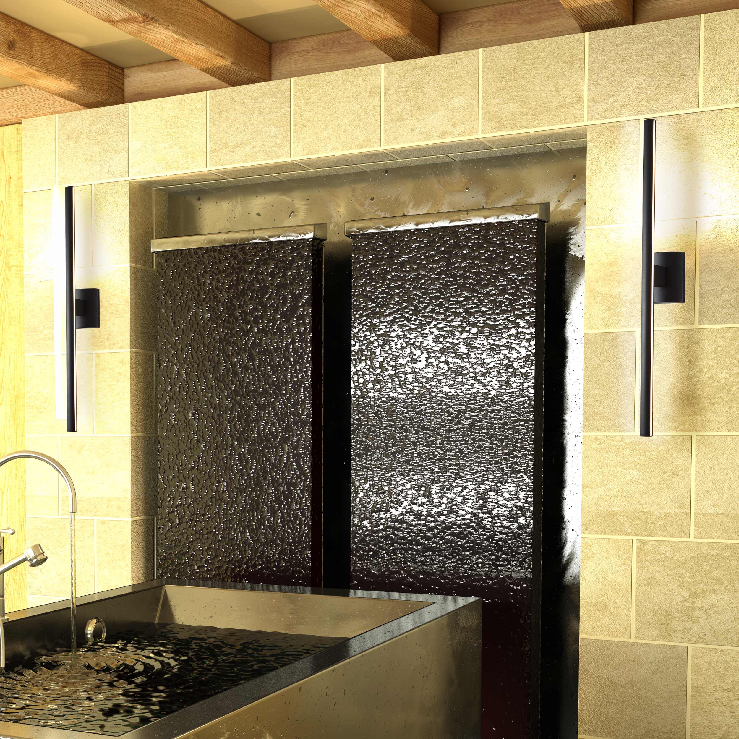 Vireo 35" LED Bath Bar in Sand Black - Default Title - Golden Lighting
