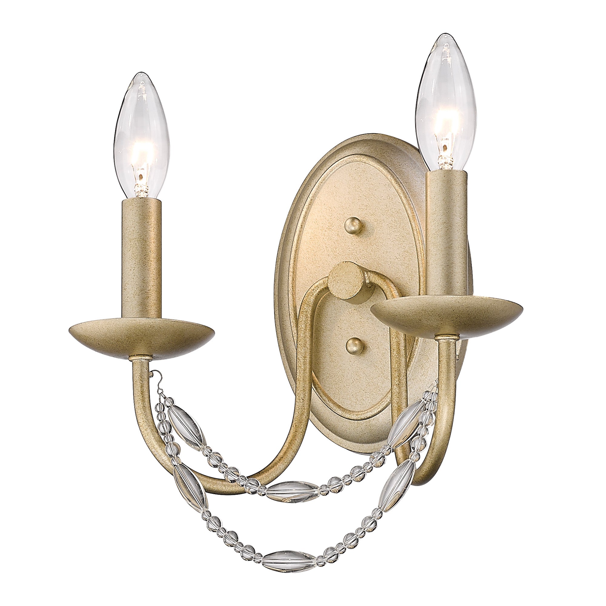 Golden Lighting Mirabella 2-light Wall Sconce in Golden Aura - Default Title - Golden Lighting