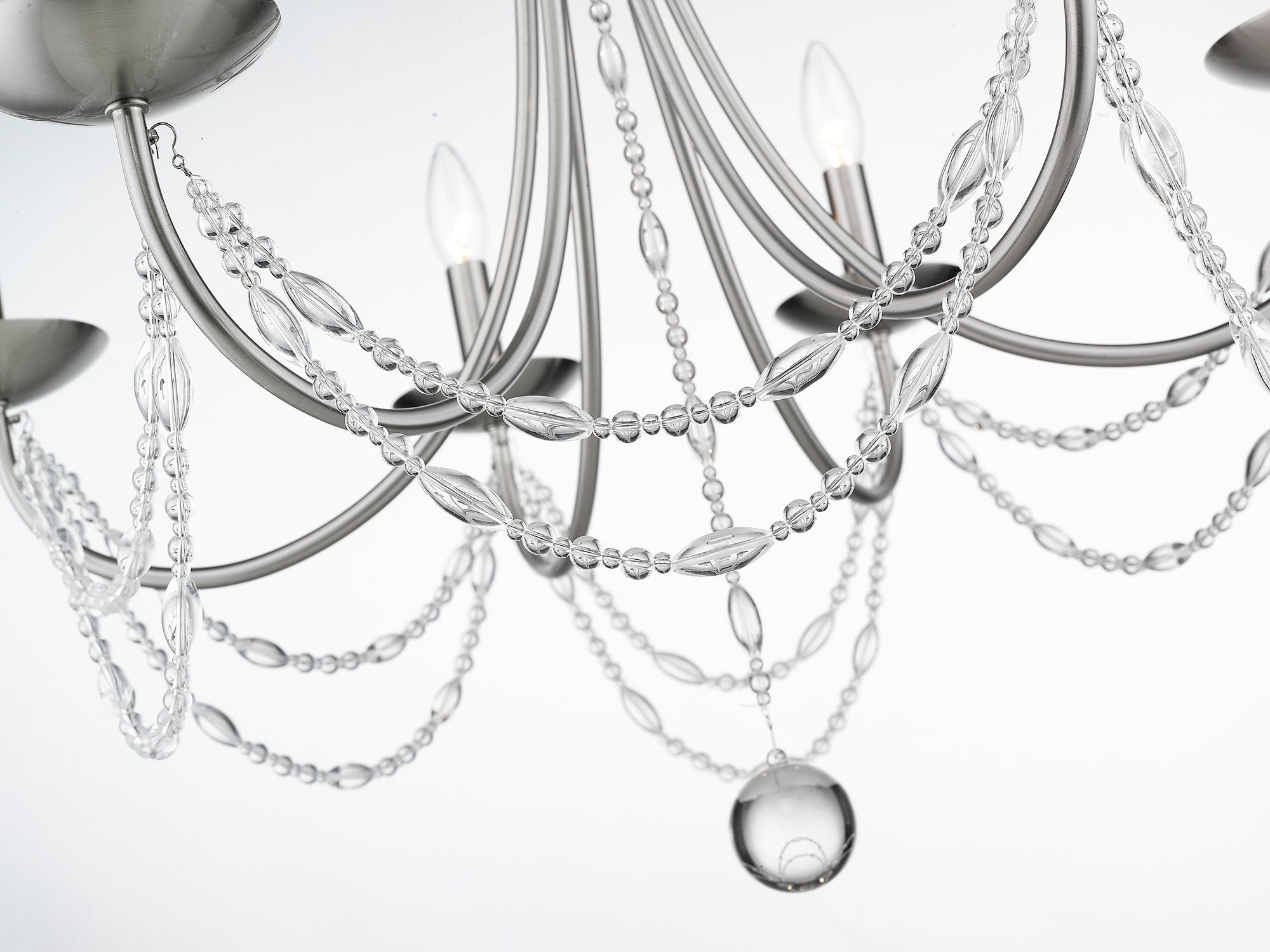 Mirabella 6 Light Chandelier in Pewter - Default Title - Golden Lighting