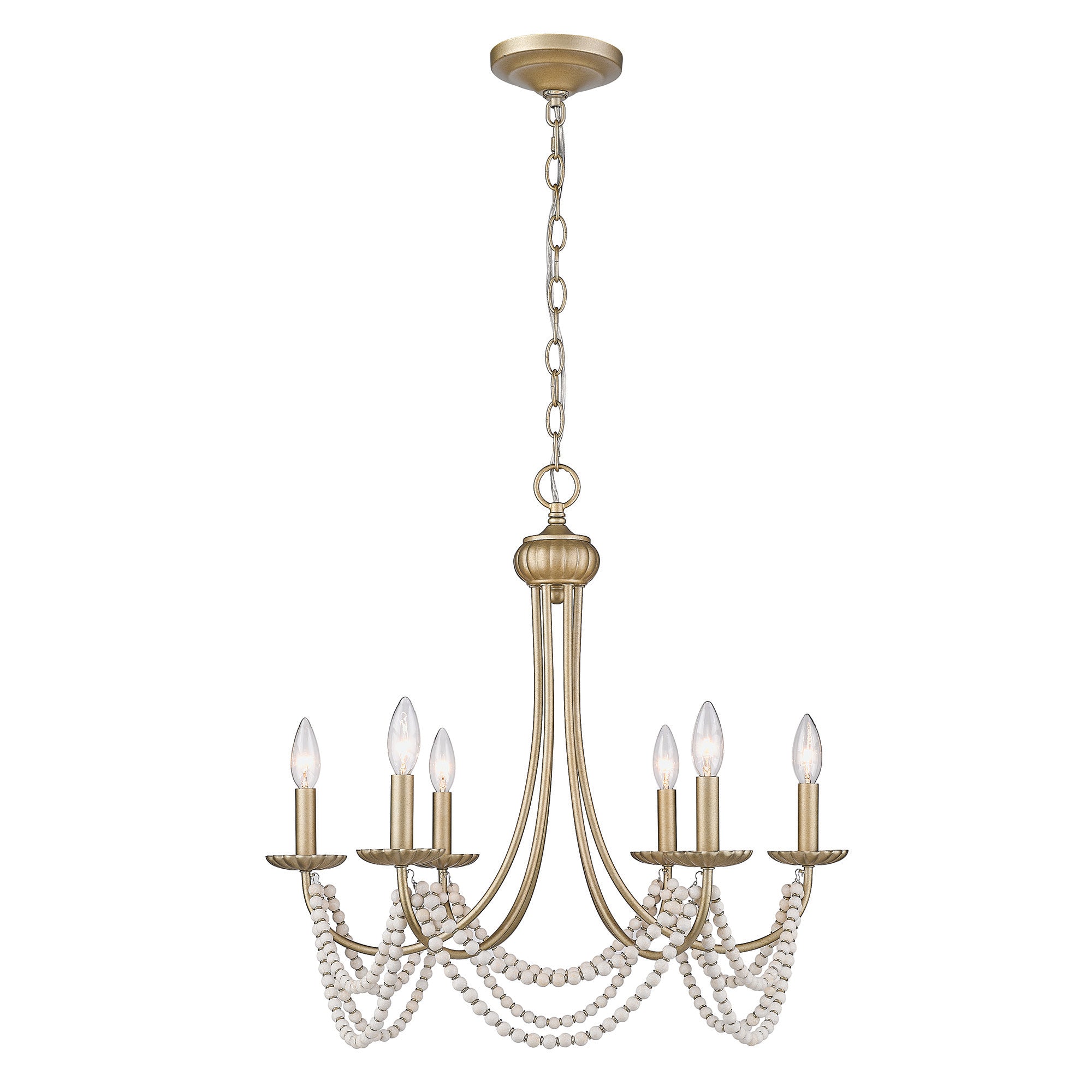 Serafina 6-light Chandelier in Golden Aura