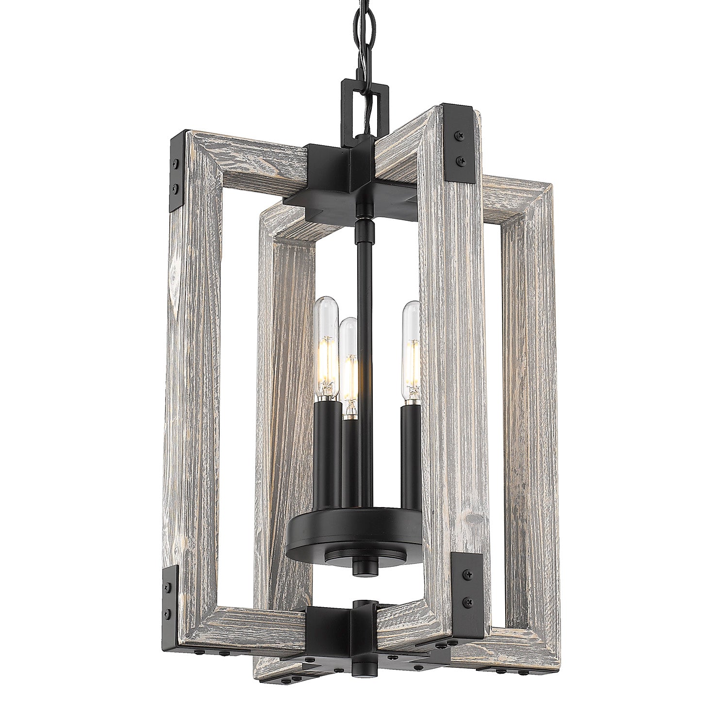 Lowell 3-light Pendant in Matte Black