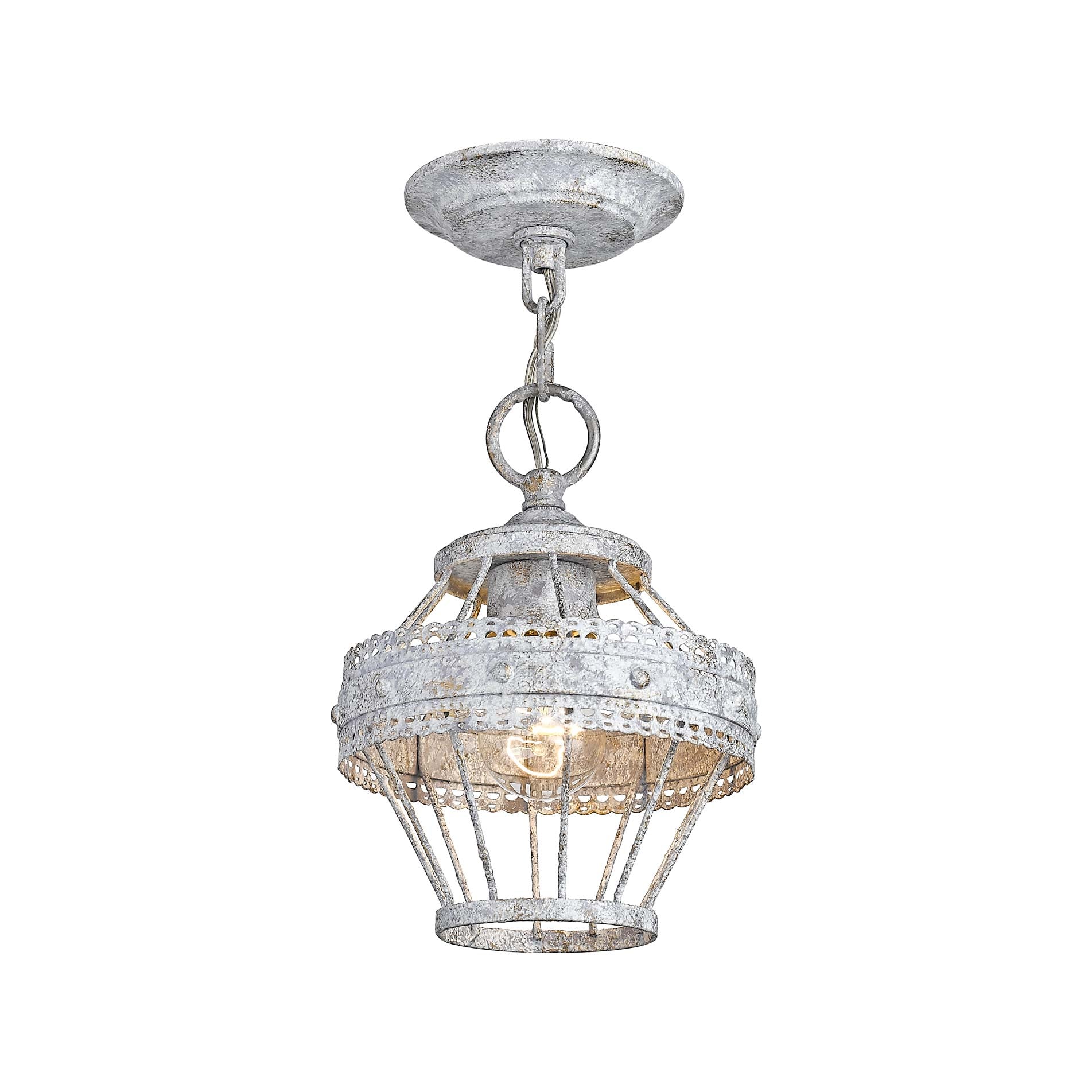 Ferris 1-light Semi-Flush Mount in Oyster